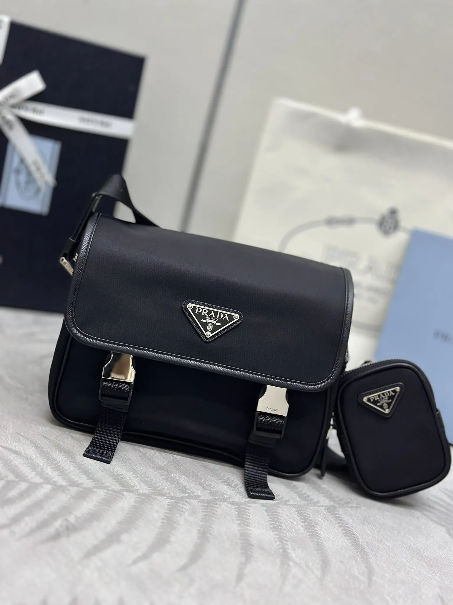 Prada Re-Nylon Small Messenger Bag D79011312