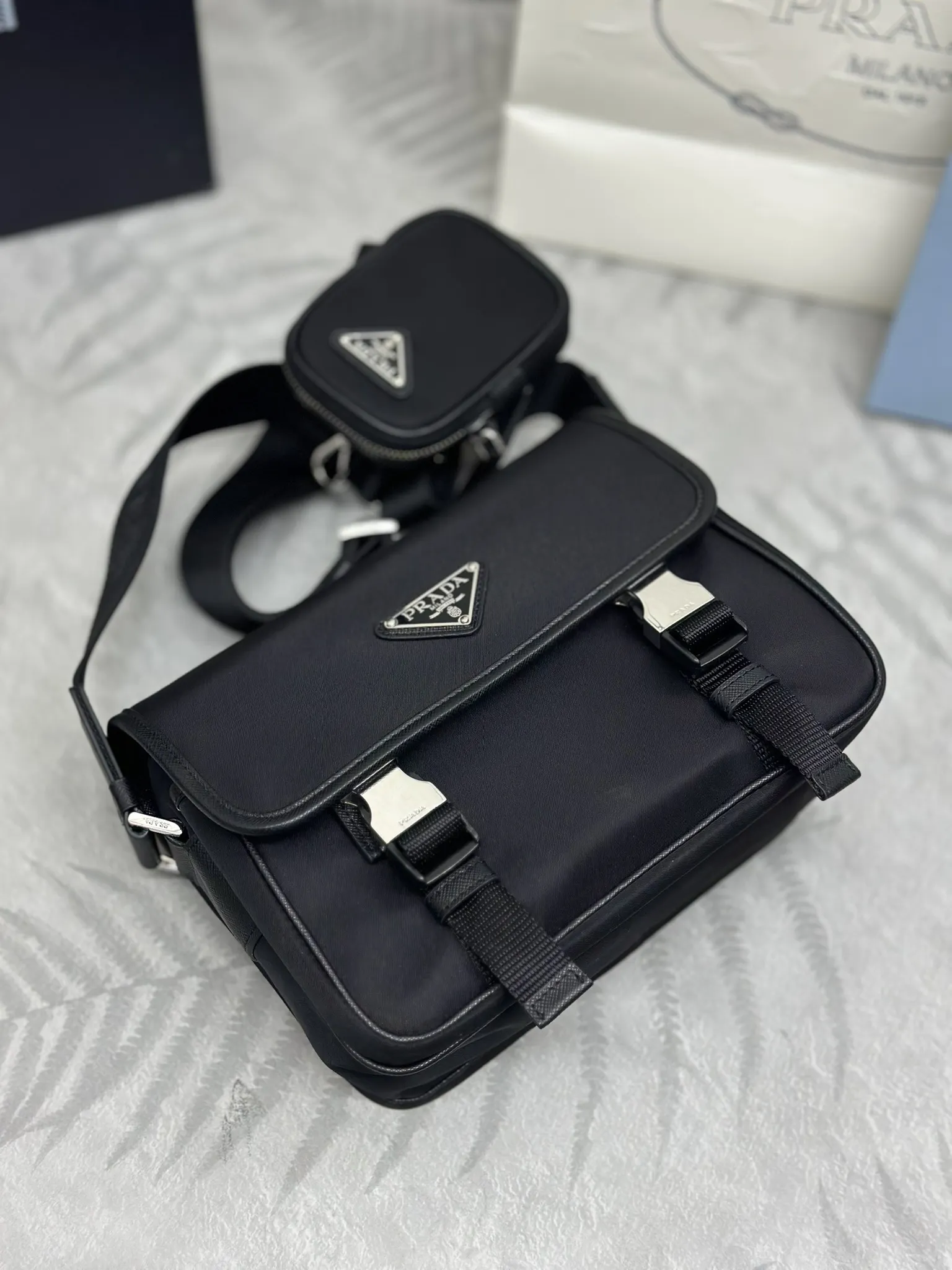 Prada Re-Nylon Small Messenger Bag D79011312 — view 4
