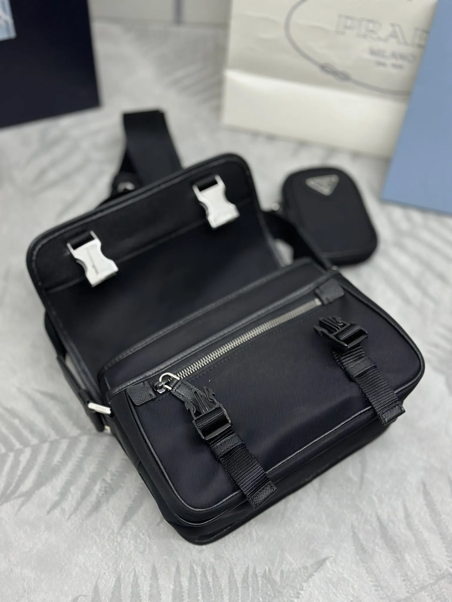 Prada Re-Nylon Small Messenger Bag D79011312 — view 5