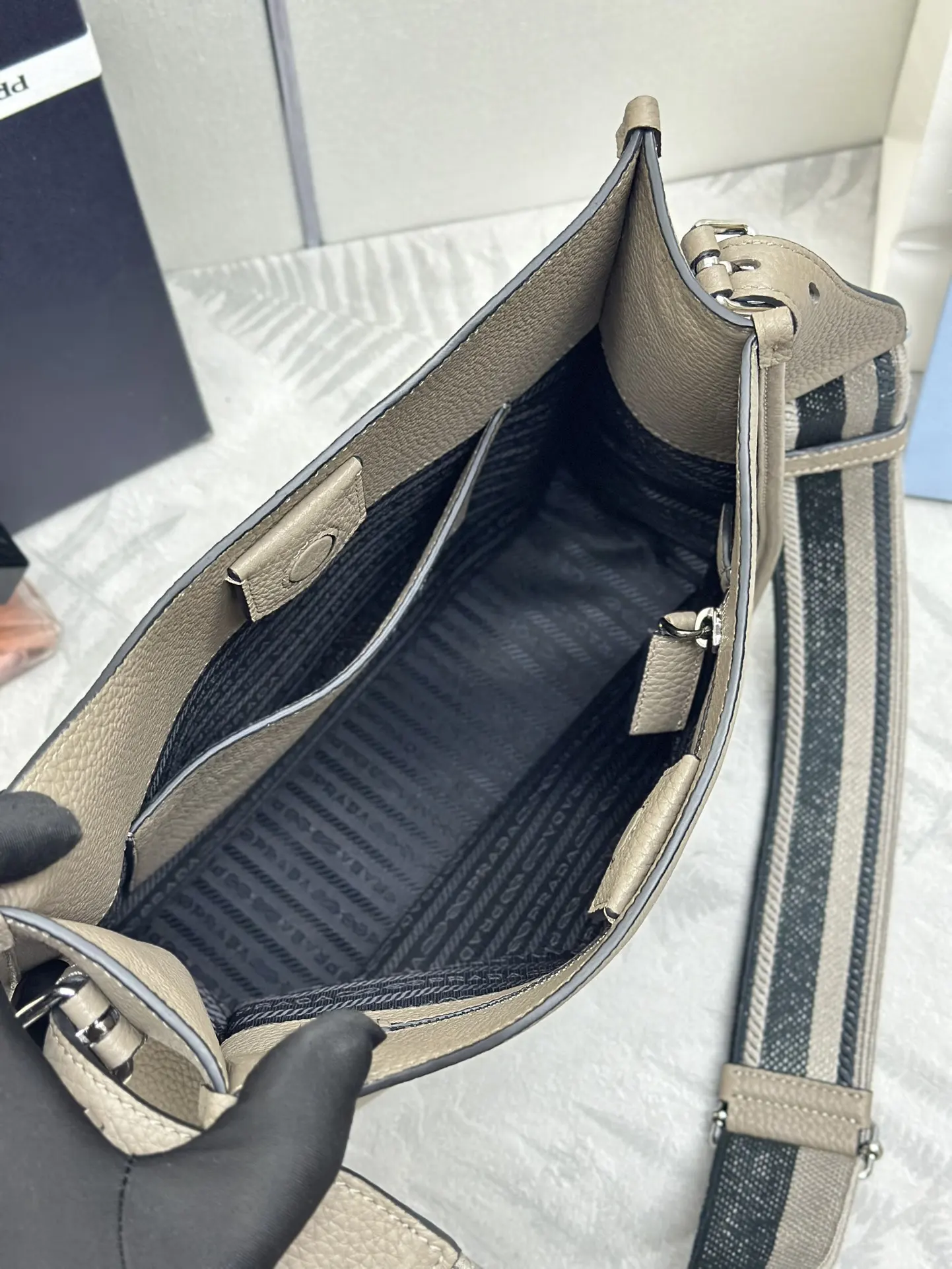 Prada Grained Leather Crossbody Bag D105011014 — view 8