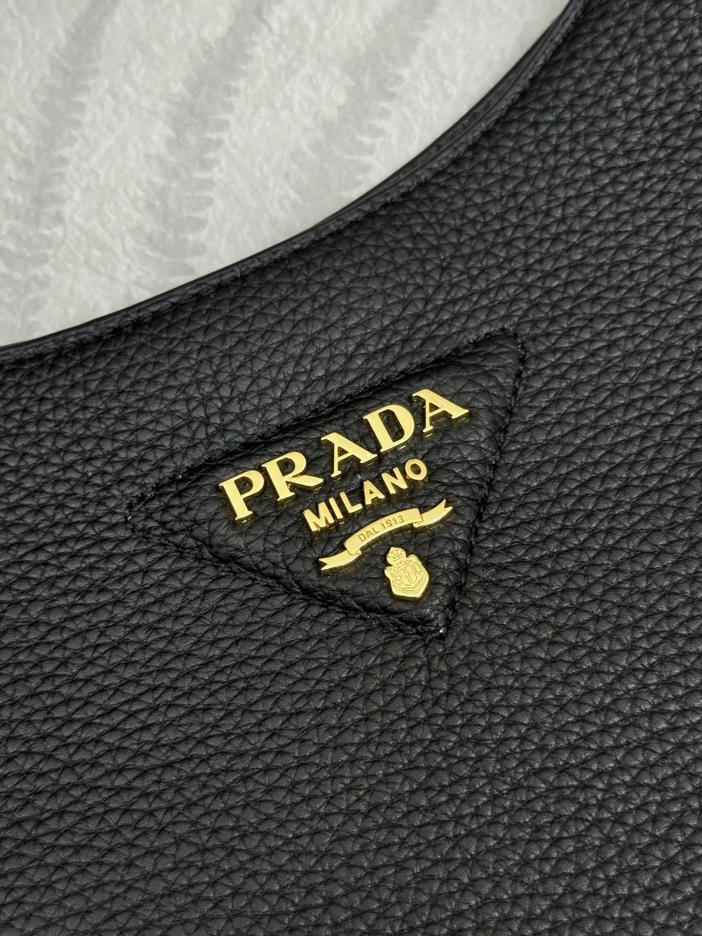 Prada Grained Leather Crossbody Bag with Logo Strap D106011316 — view 7