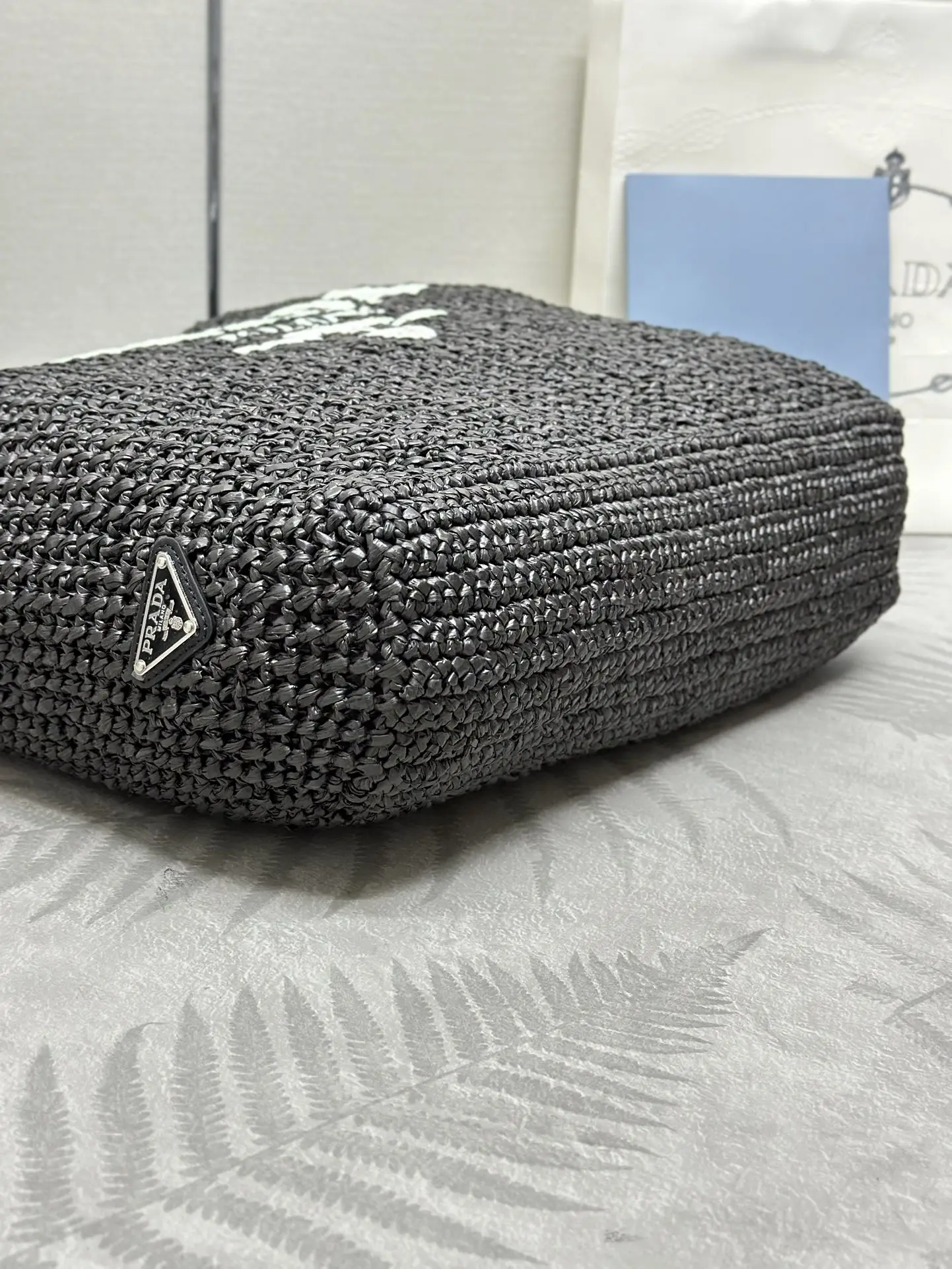 Prada Raffia Large Tote Bag D106011317 — view 3