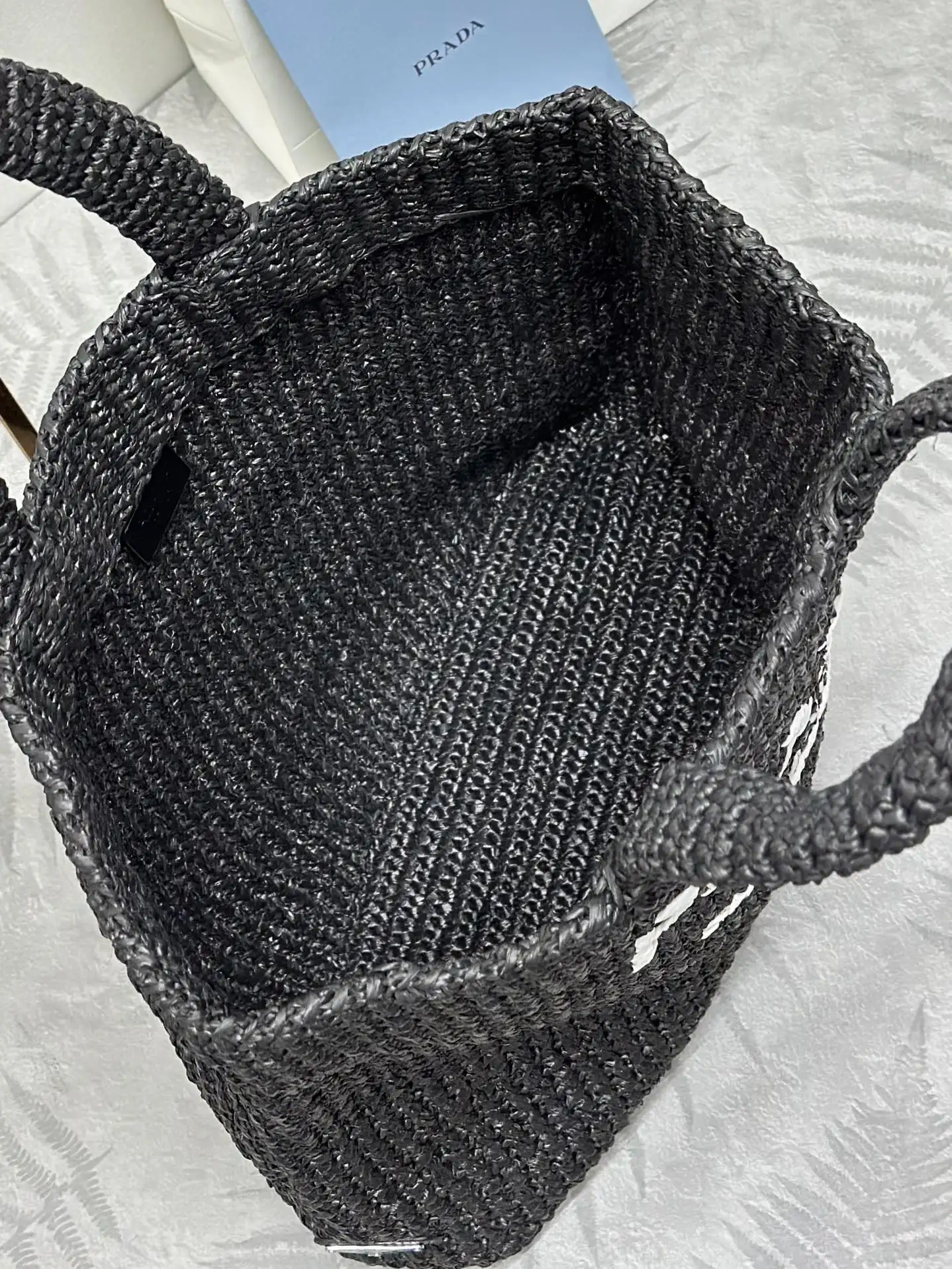 Prada Raffia Large Tote Bag D106011317 — view 7