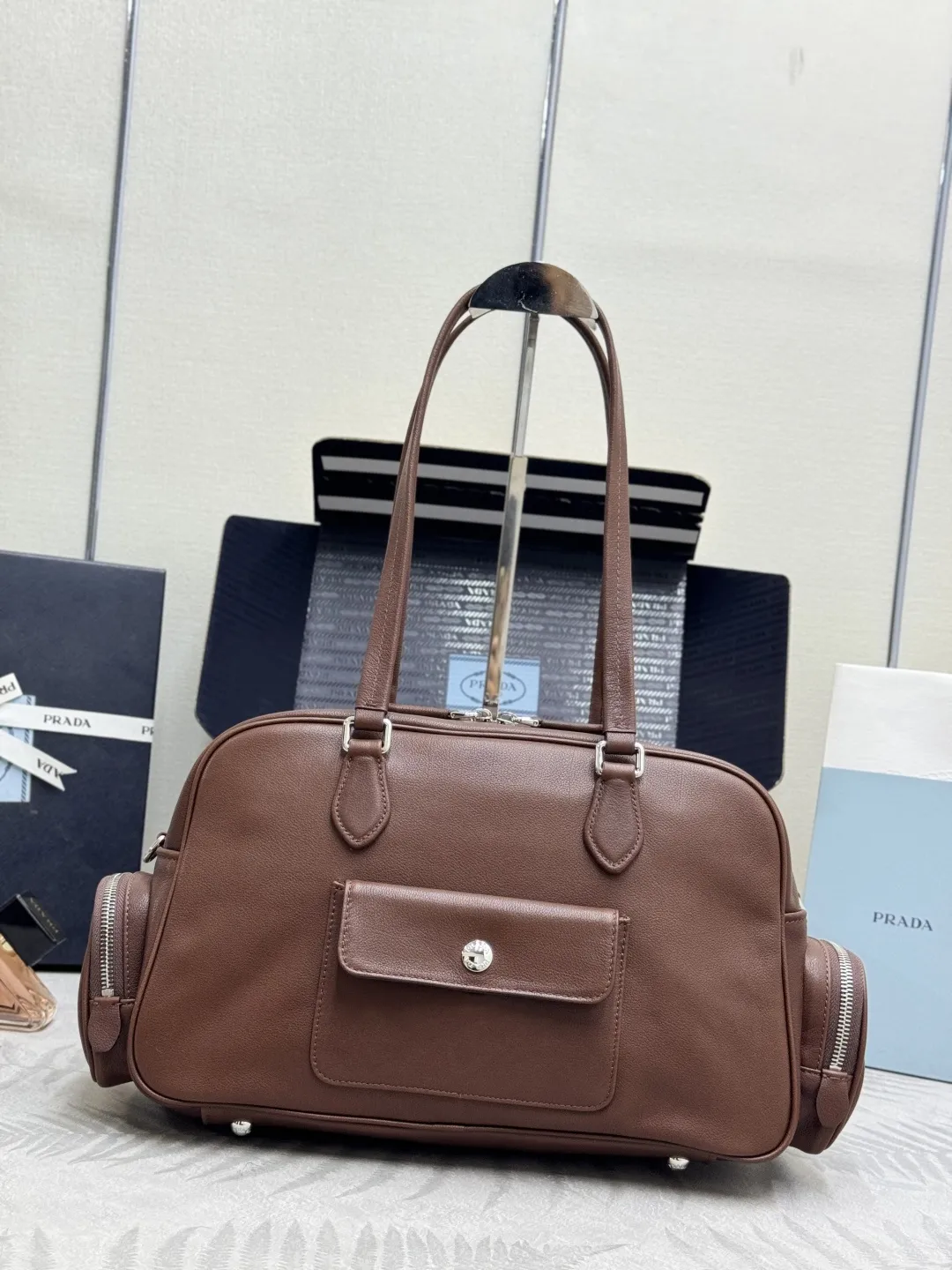 Prada Buffalo Leather Top-Handle Bag D129011022 — view 2