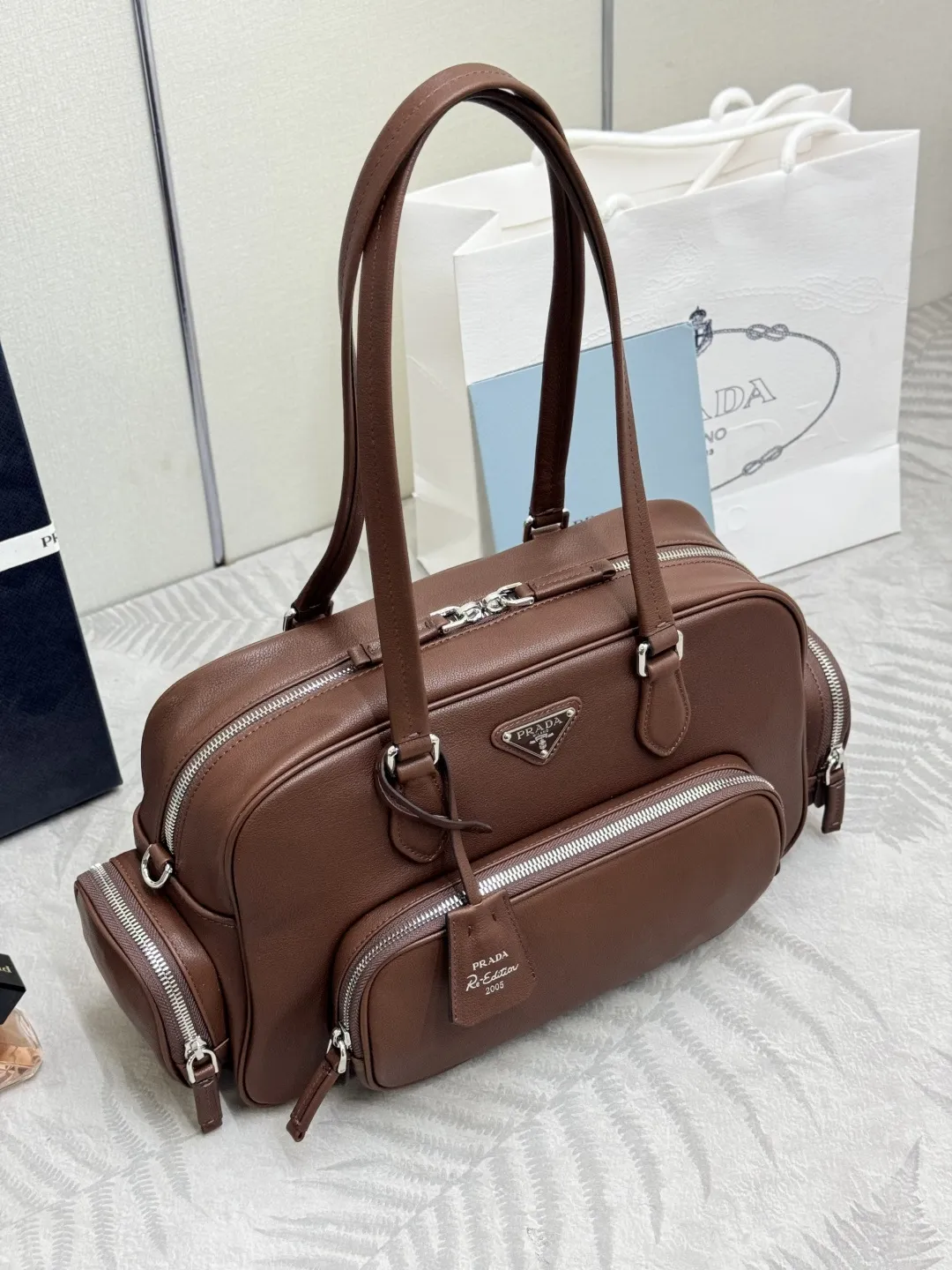 Prada Buffalo Leather Top-Handle Bag D129011022 — view 3