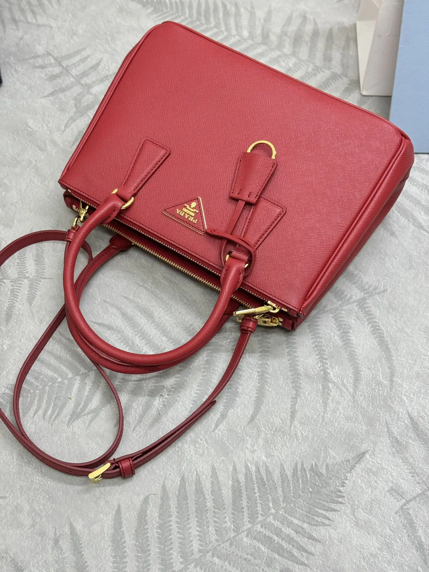 Prada Saffiano Leather Double Handle Tote Bag D99011320 — view 6