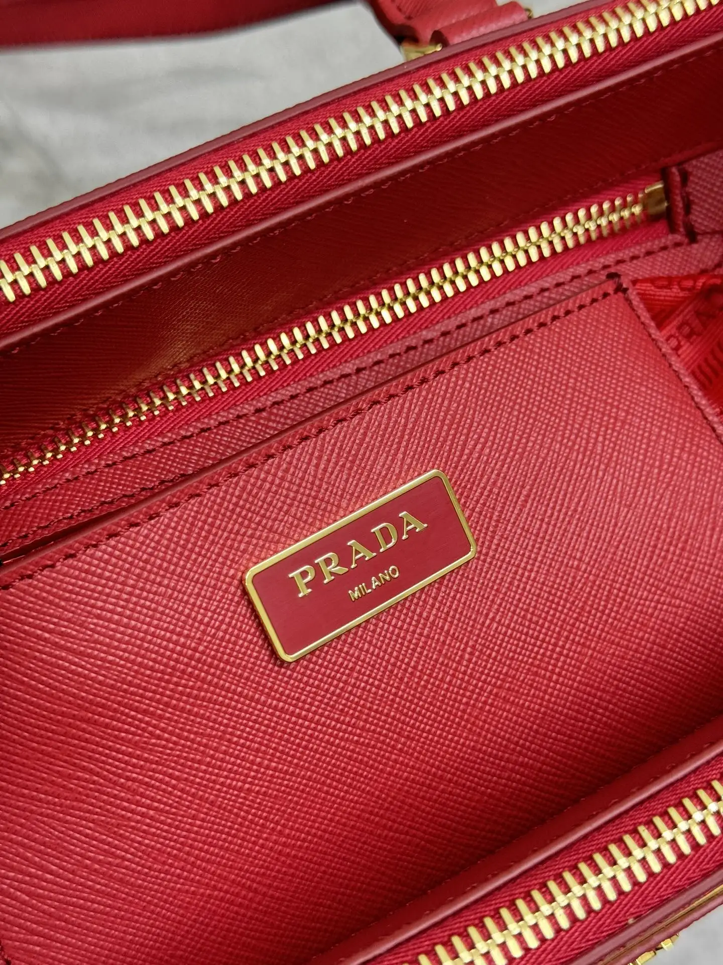 Prada Saffiano Leather Double Handle Tote Bag D99011320 — view 9