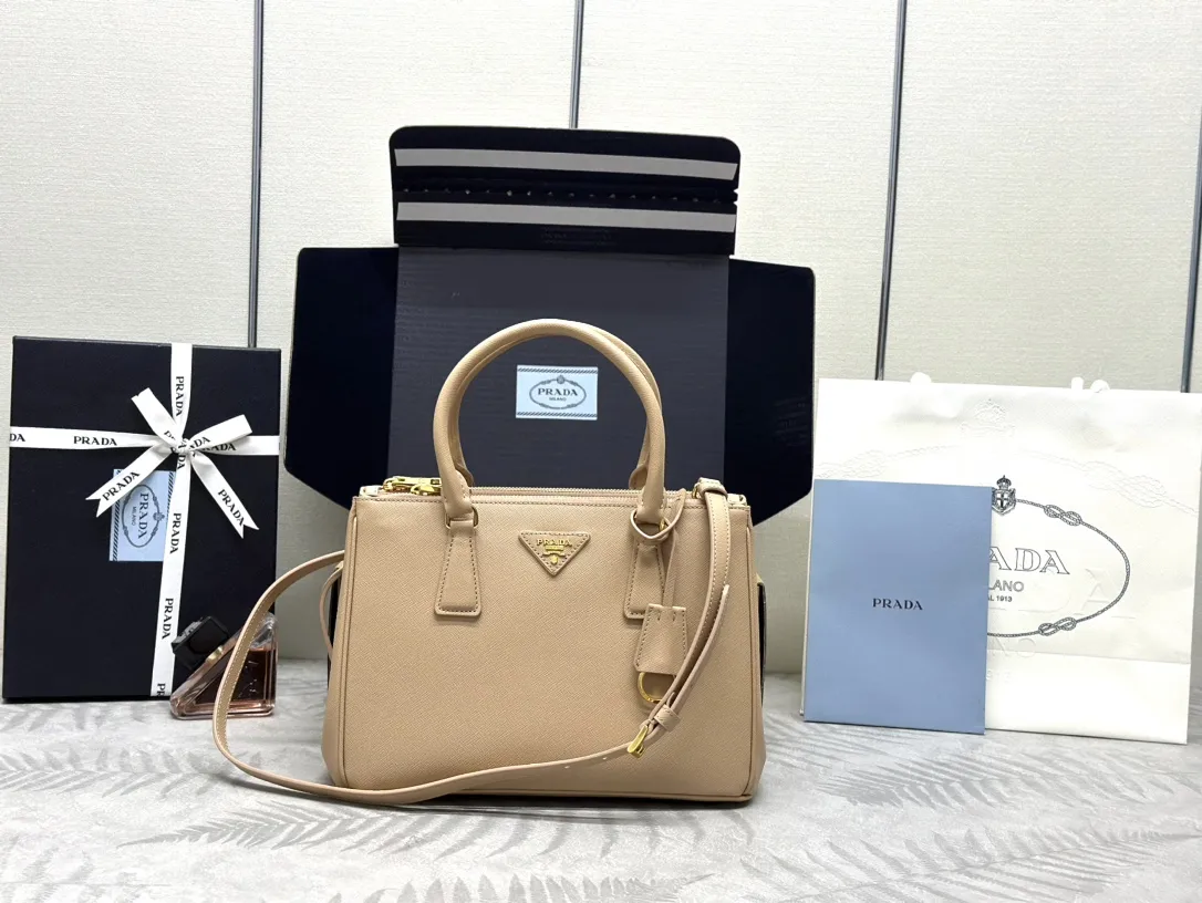 Saffiano Leather Double Handle Shoulder Bag D99011322