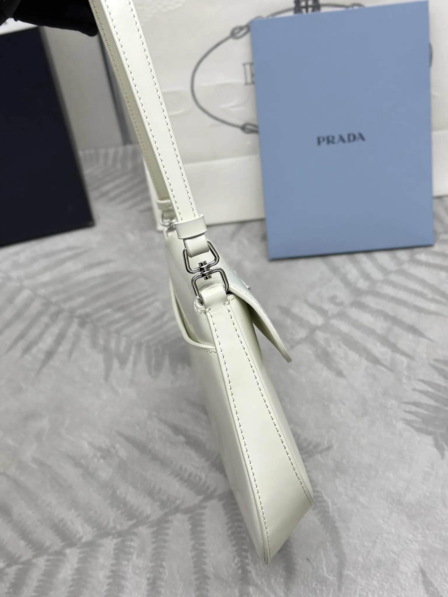 Prada Cleo Brushed Leather Shoulder Bag D82011323 — view 6