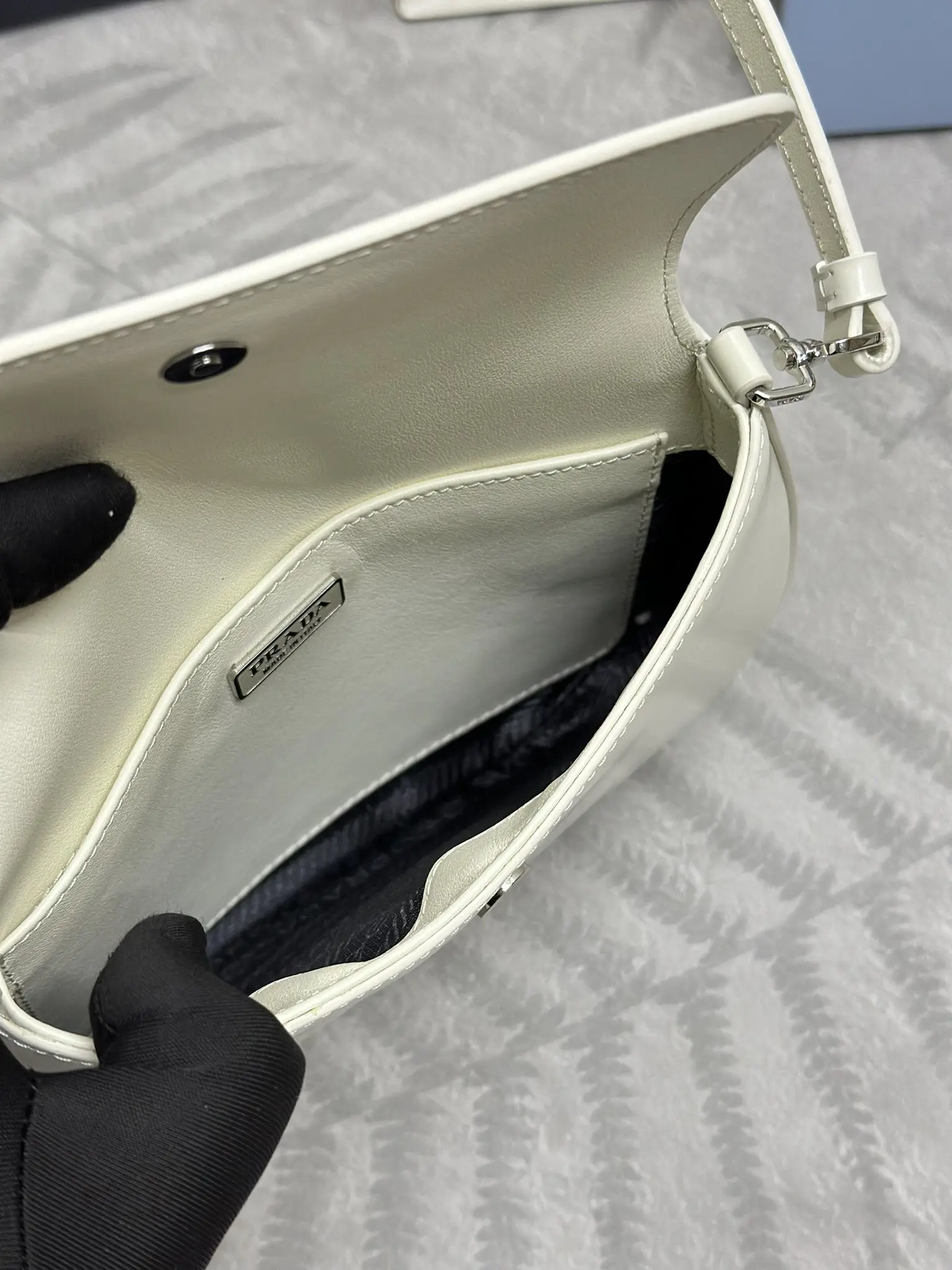 Prada Cleo Brushed Leather Shoulder Bag D82011323 — view 8