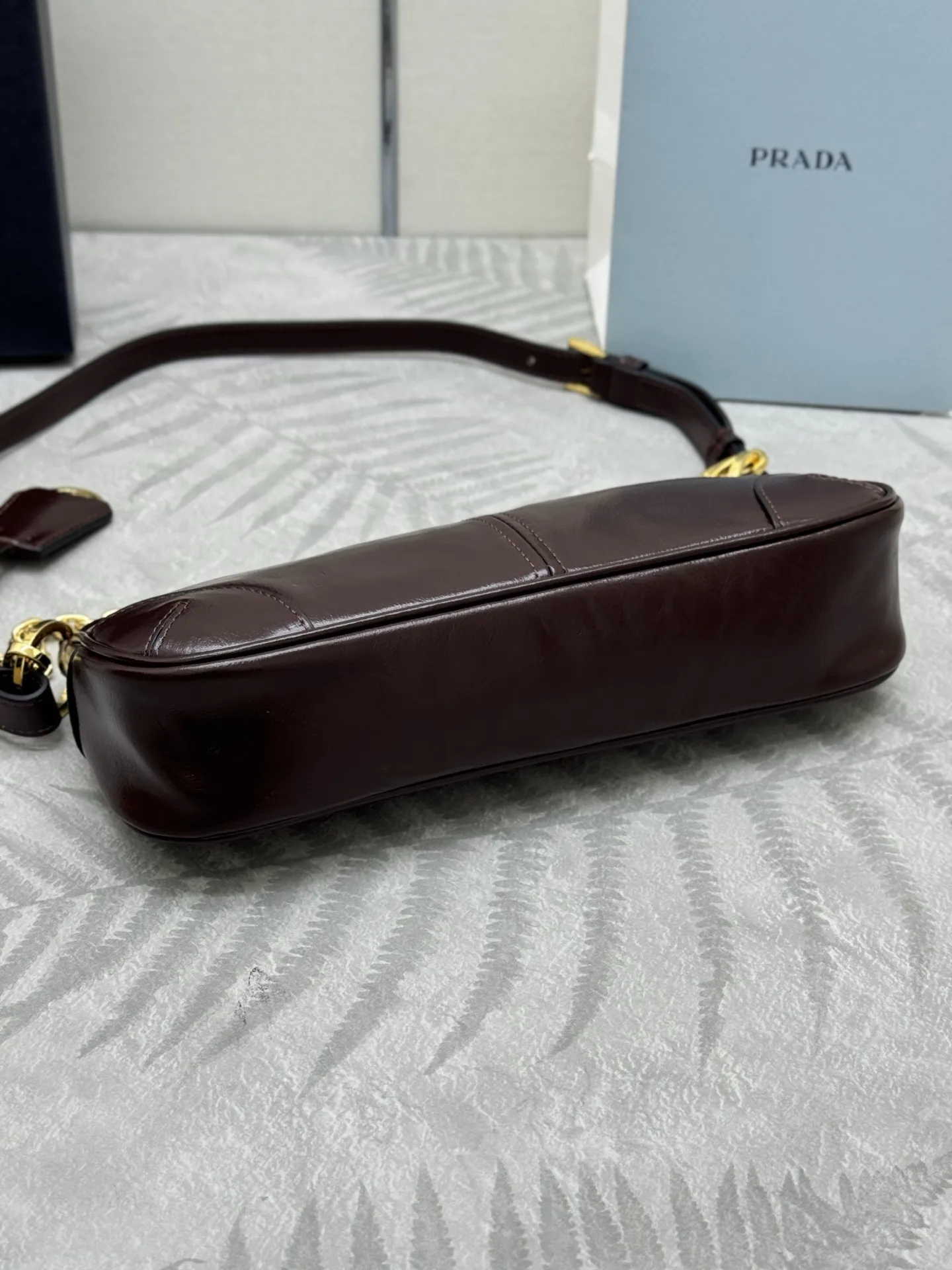 Prada 1BC221 Oiled Leather Shoulder Bag D89011325 — view 5