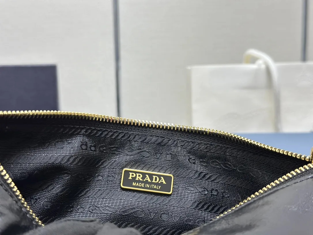 Prada 1BC221 Oiled Leather Shoulder Bag D89011326 — view 9