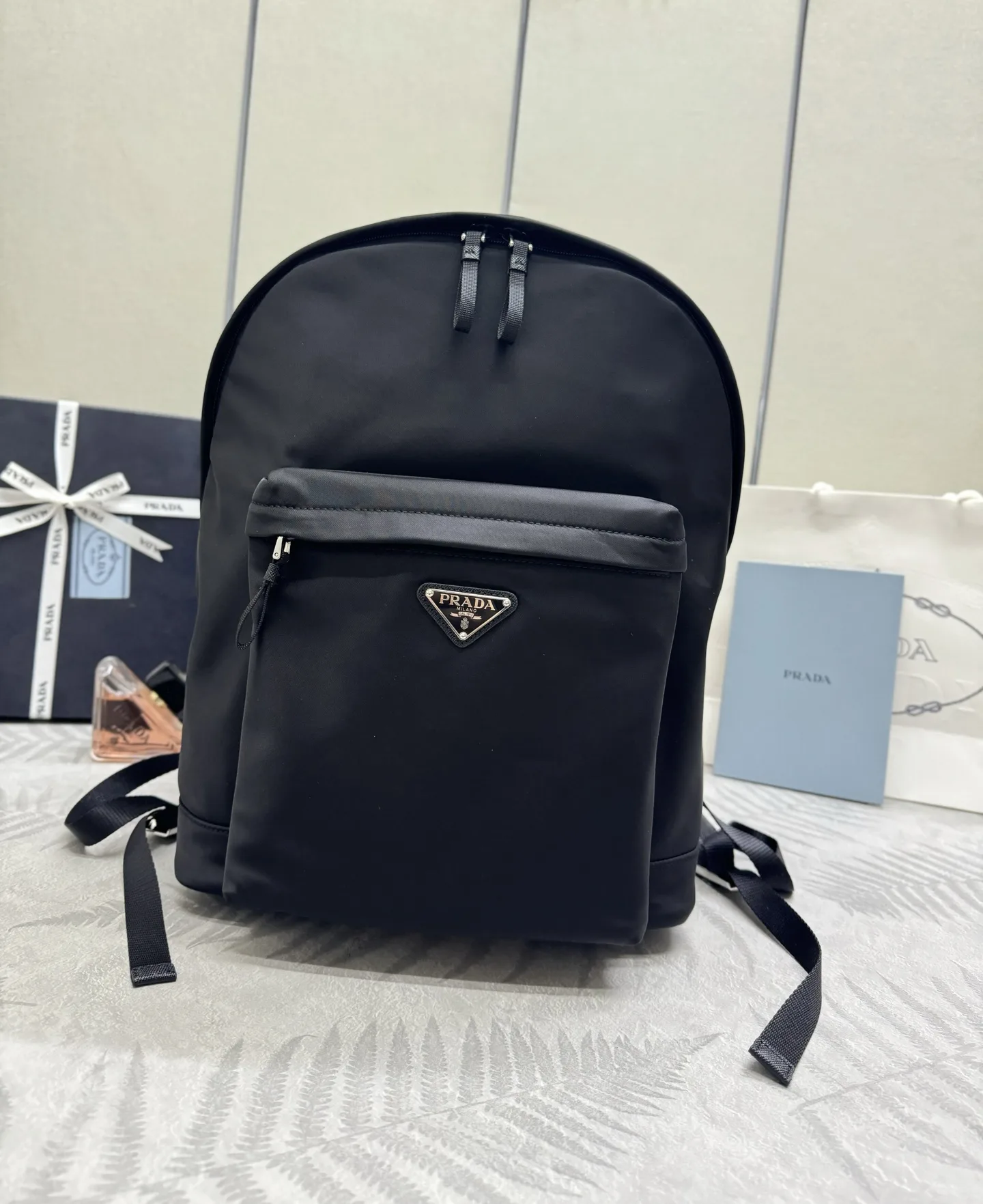 Saffiano Leather and Nylon Backpack D76011327