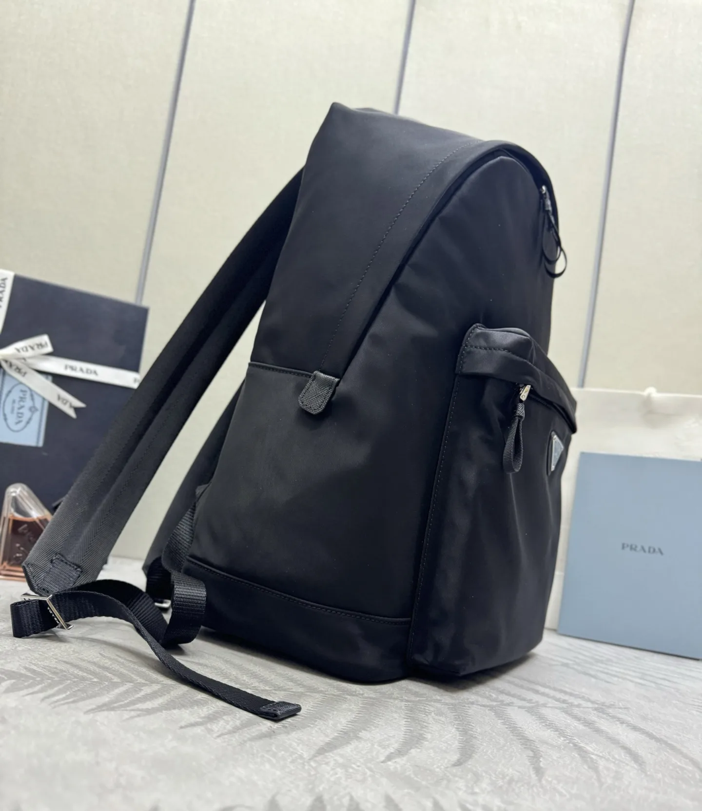 Saffiano Leather and Nylon Backpack D76011327 — view 4