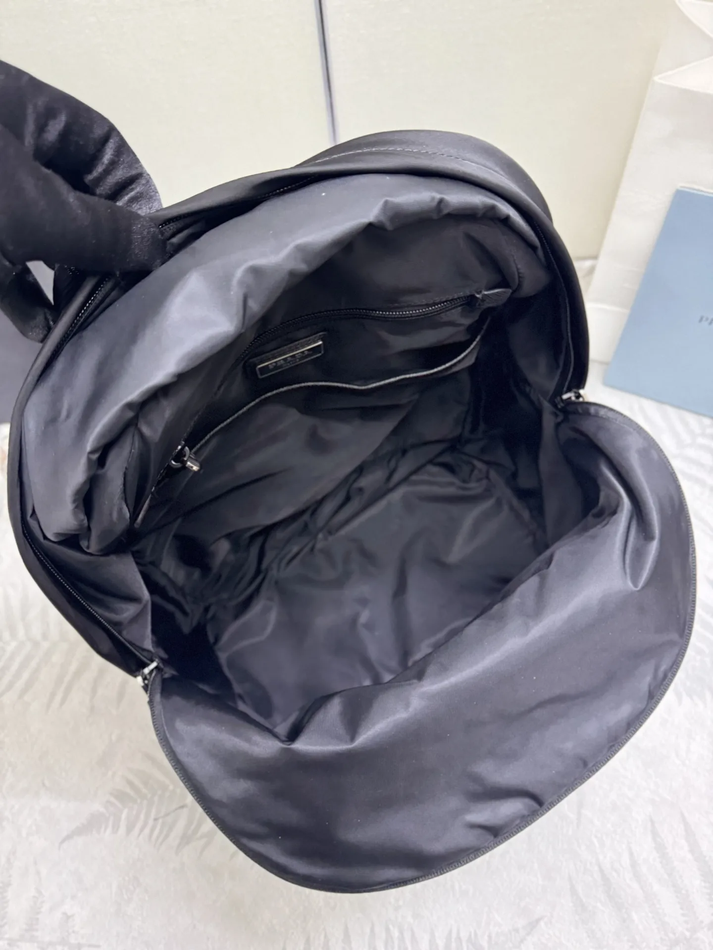 Saffiano Leather and Nylon Backpack D76011327 — view 7