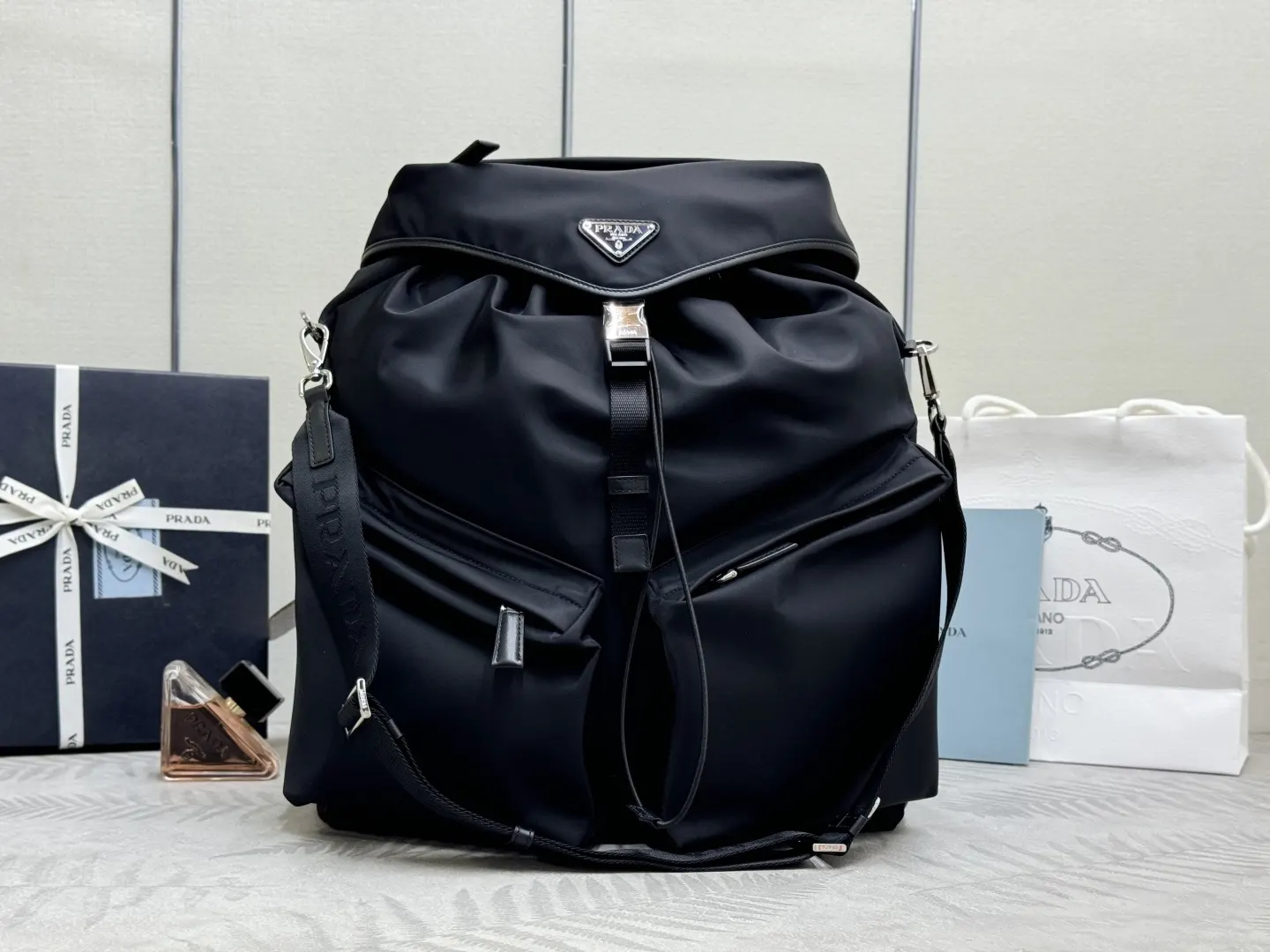 Nylon Backpack with Adjustable Shoulder Strap D99011329