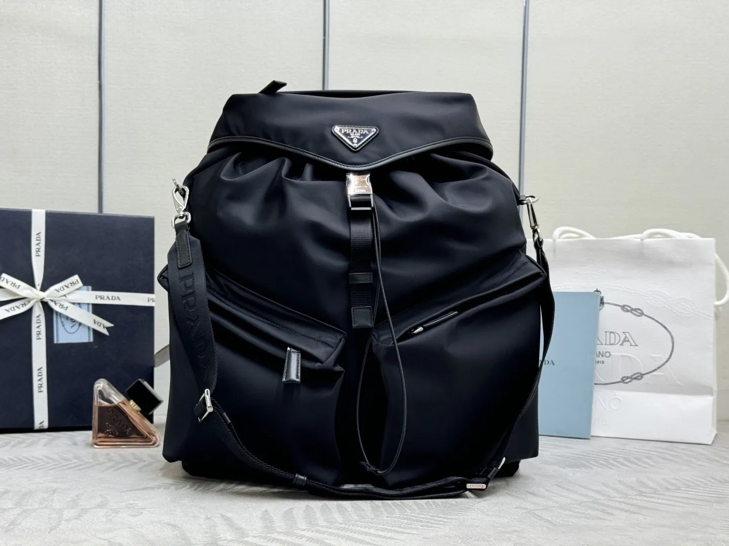 Nylon Backpack with Adjustable Shoulder Strap D99011329