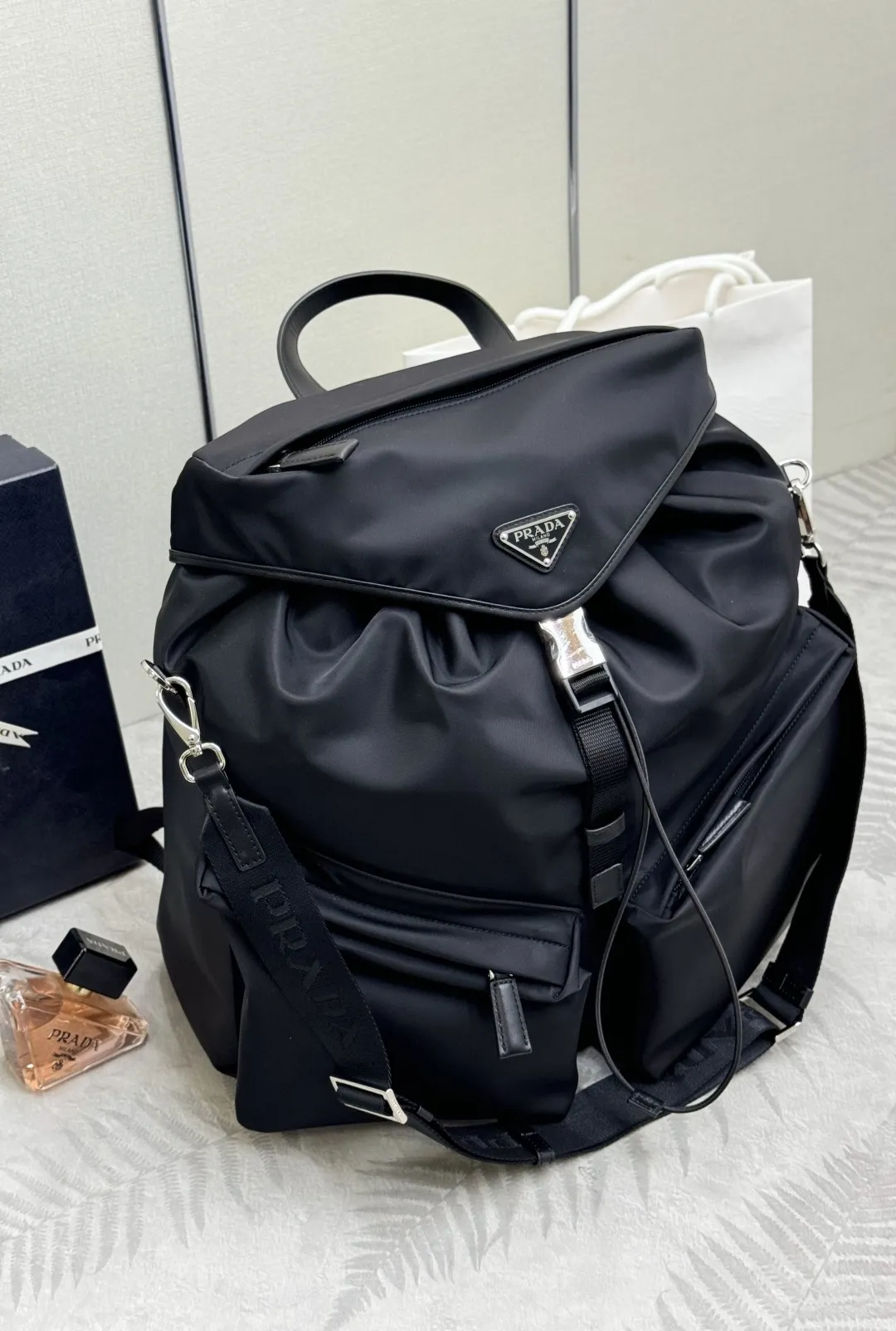 Nylon Backpack with Adjustable Shoulder Strap D99011329 — view 3