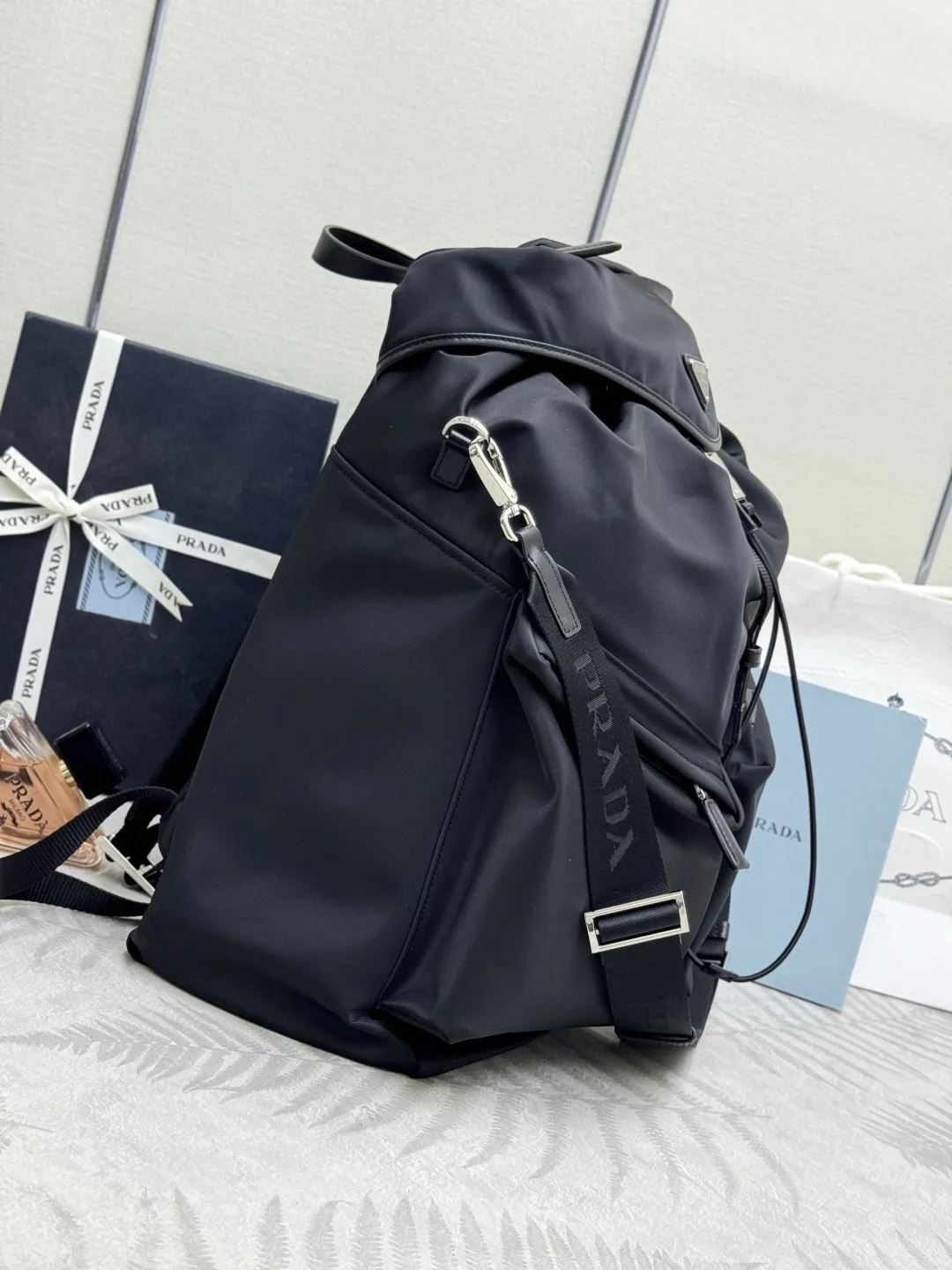 Nylon Backpack with Adjustable Shoulder Strap D99011329 — view 4