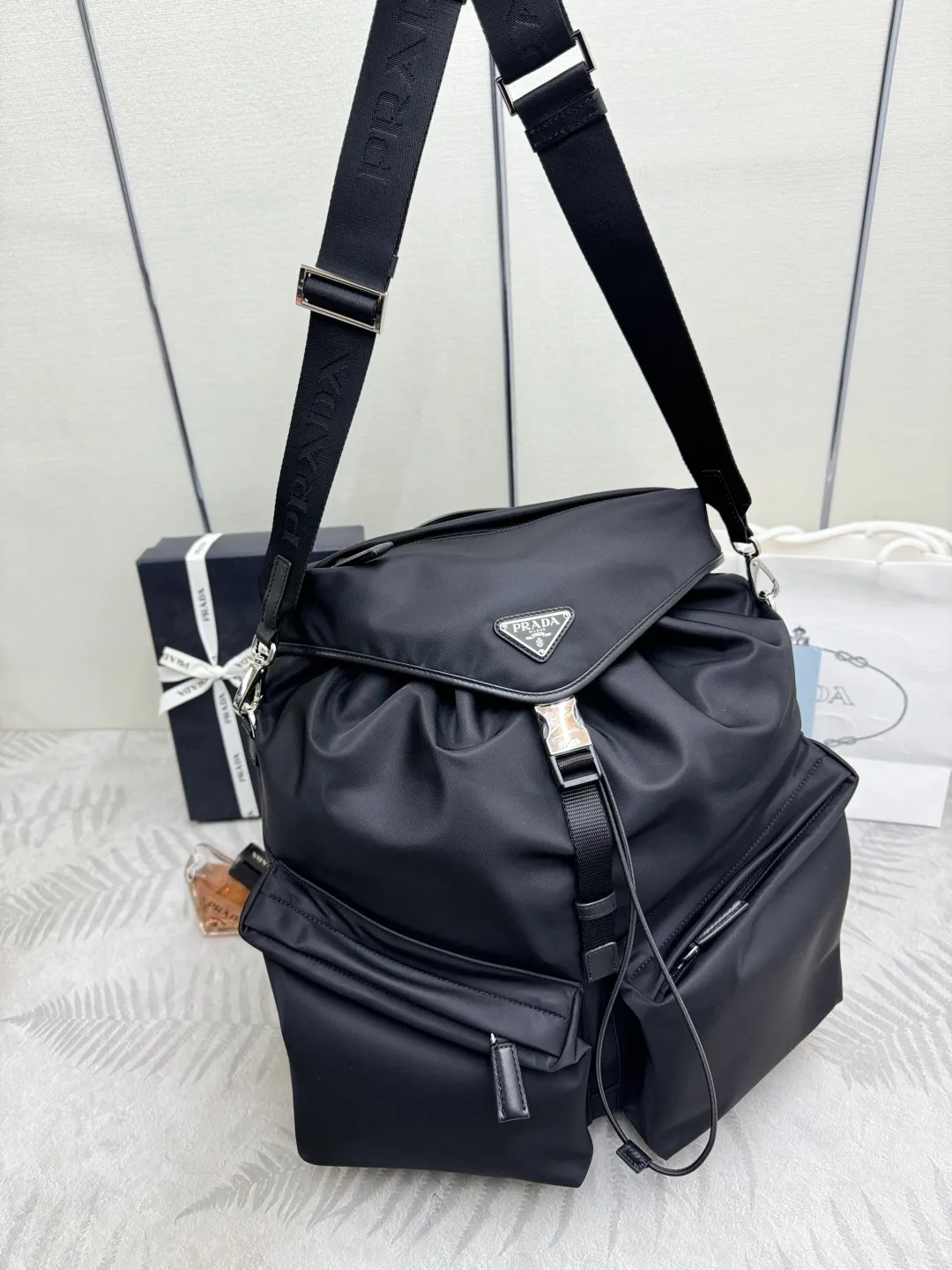 Nylon Backpack with Adjustable Shoulder Strap D99011329 — view 5