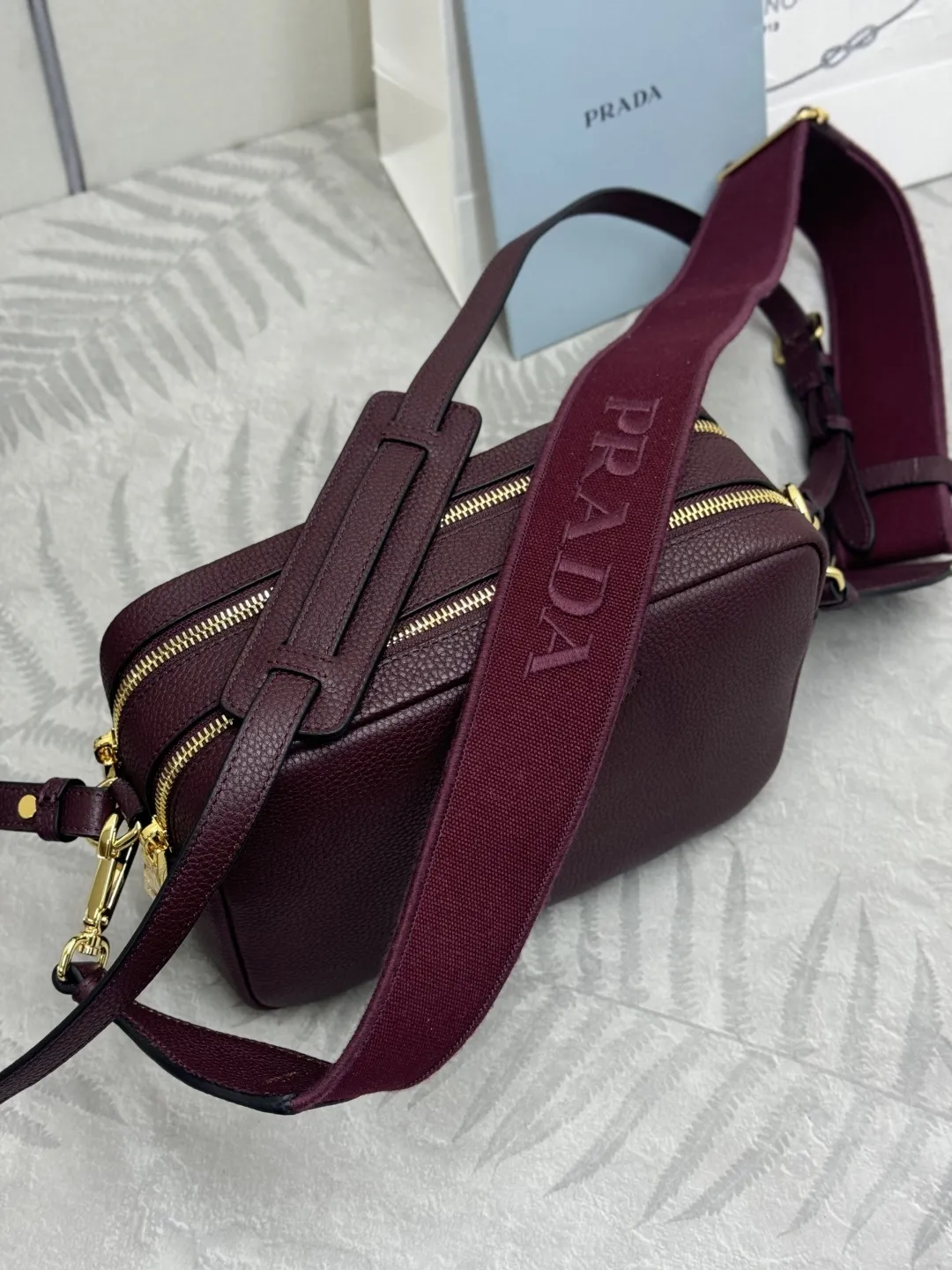 Prada 1BH082 Grained Leather Crossbody Bag D101011333 — view 3