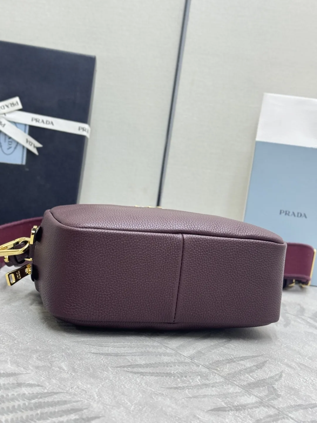 Prada 1BH082 Grained Leather Crossbody Bag D101011333 — view 5