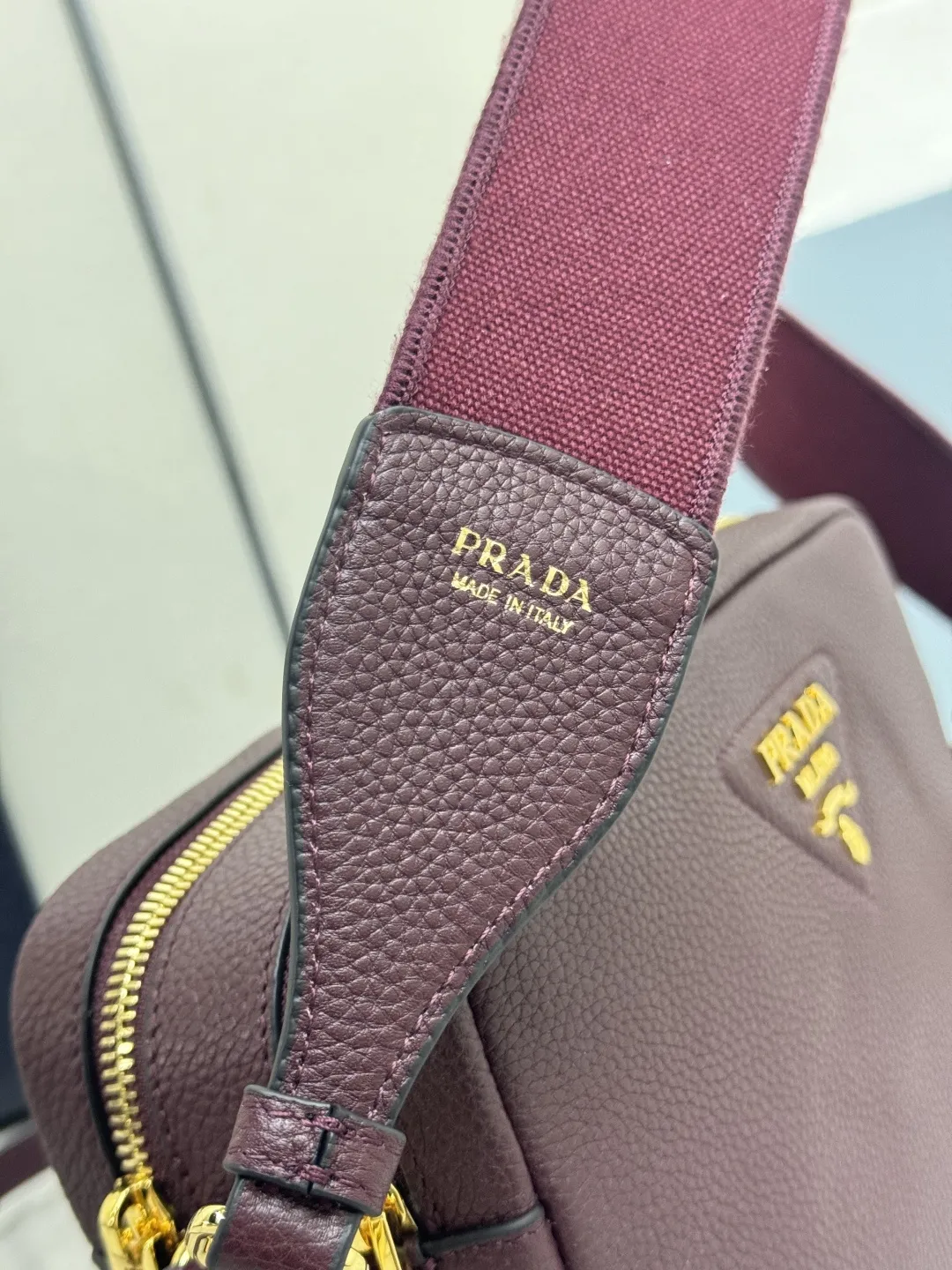 Prada 1BH082 Grained Leather Crossbody Bag D101011333 — view 7