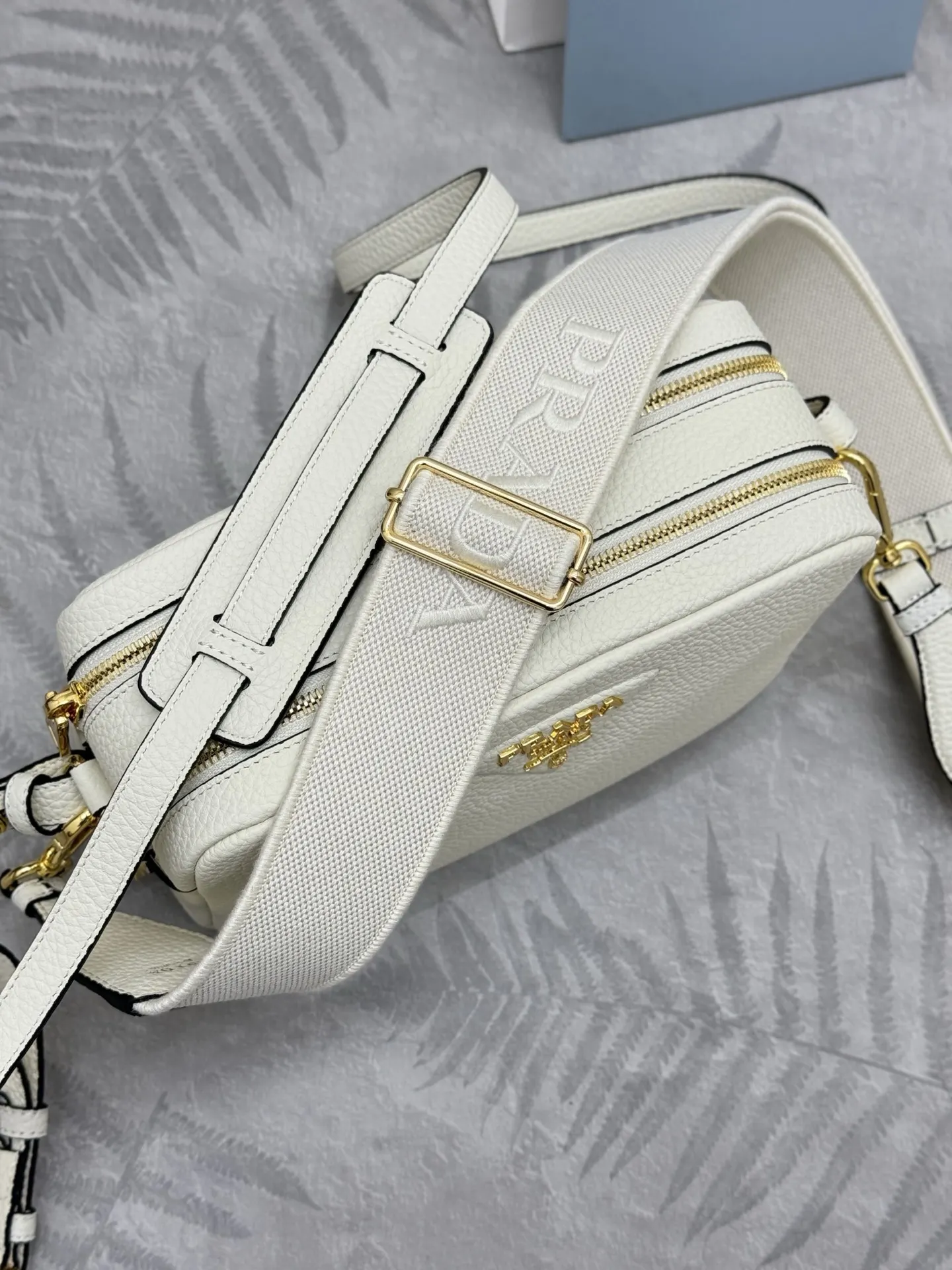 Prada 1BH082 Double-Layer Deer-Grain Leather Bag D101011335 — view 2