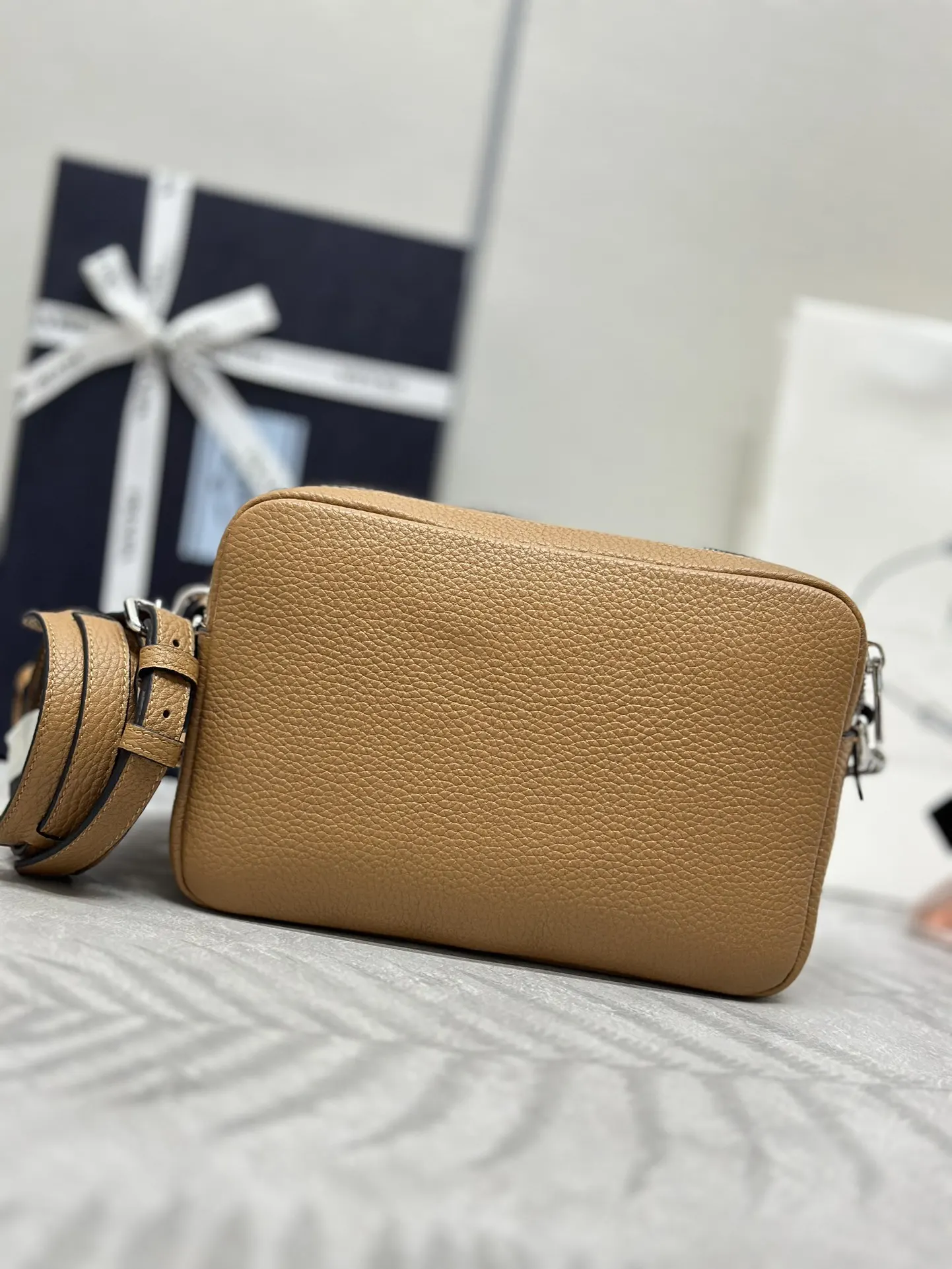 Prada Deerskin-Effect Leather Crossbody Bag D99011336 — view 2