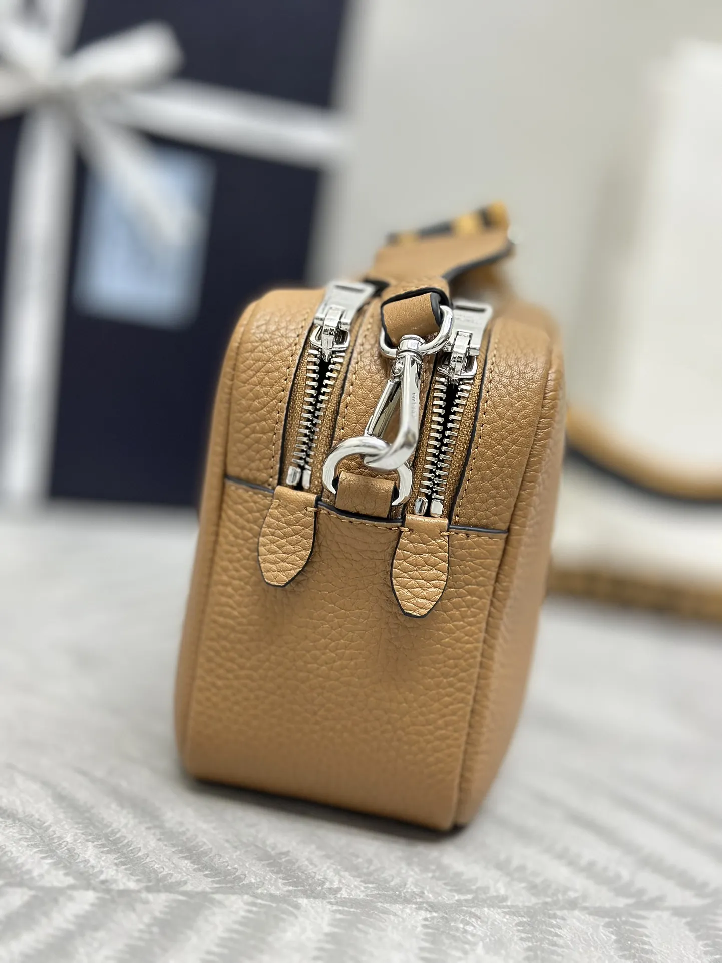 Prada Deerskin-Effect Leather Crossbody Bag D99011336 — view 4