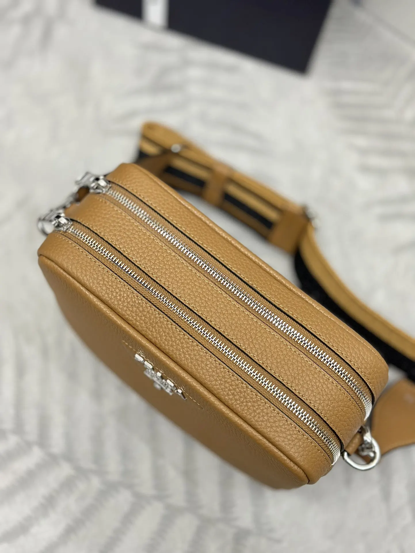 Prada Deerskin-Effect Leather Crossbody Bag D99011336 — view 6