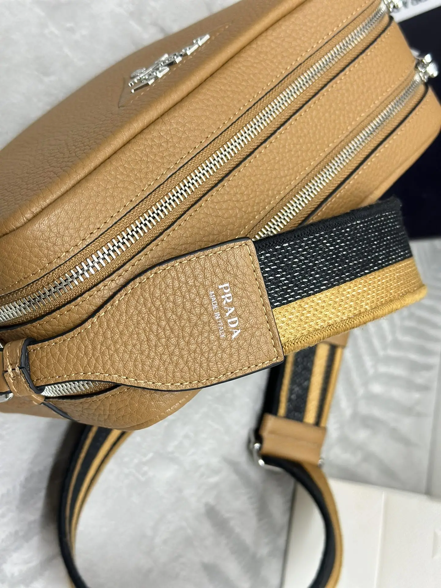 Prada Deerskin-Effect Leather Crossbody Bag D99011336 — view 7