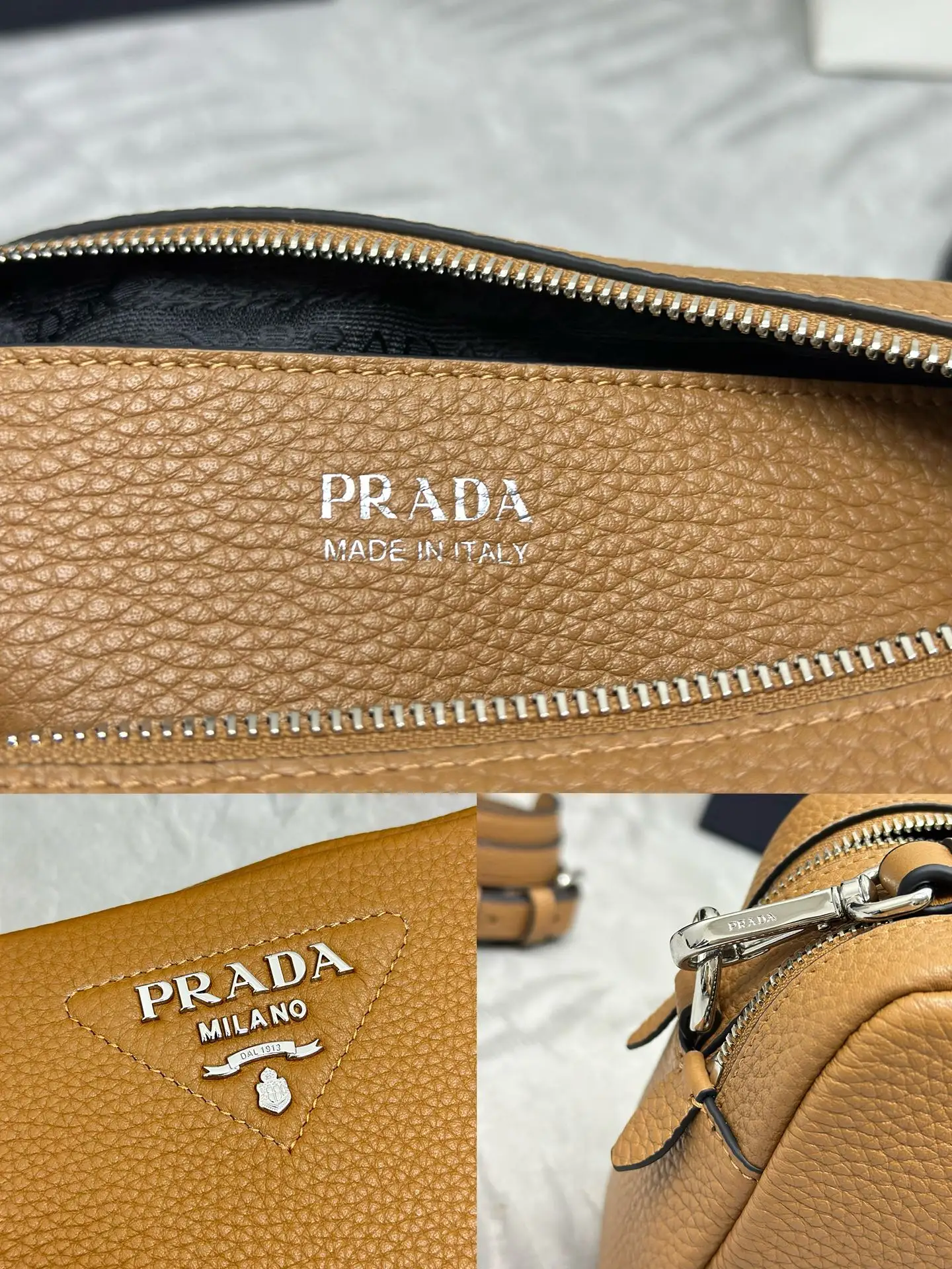 Prada Deerskin-Effect Leather Crossbody Bag D99011336 — view 9