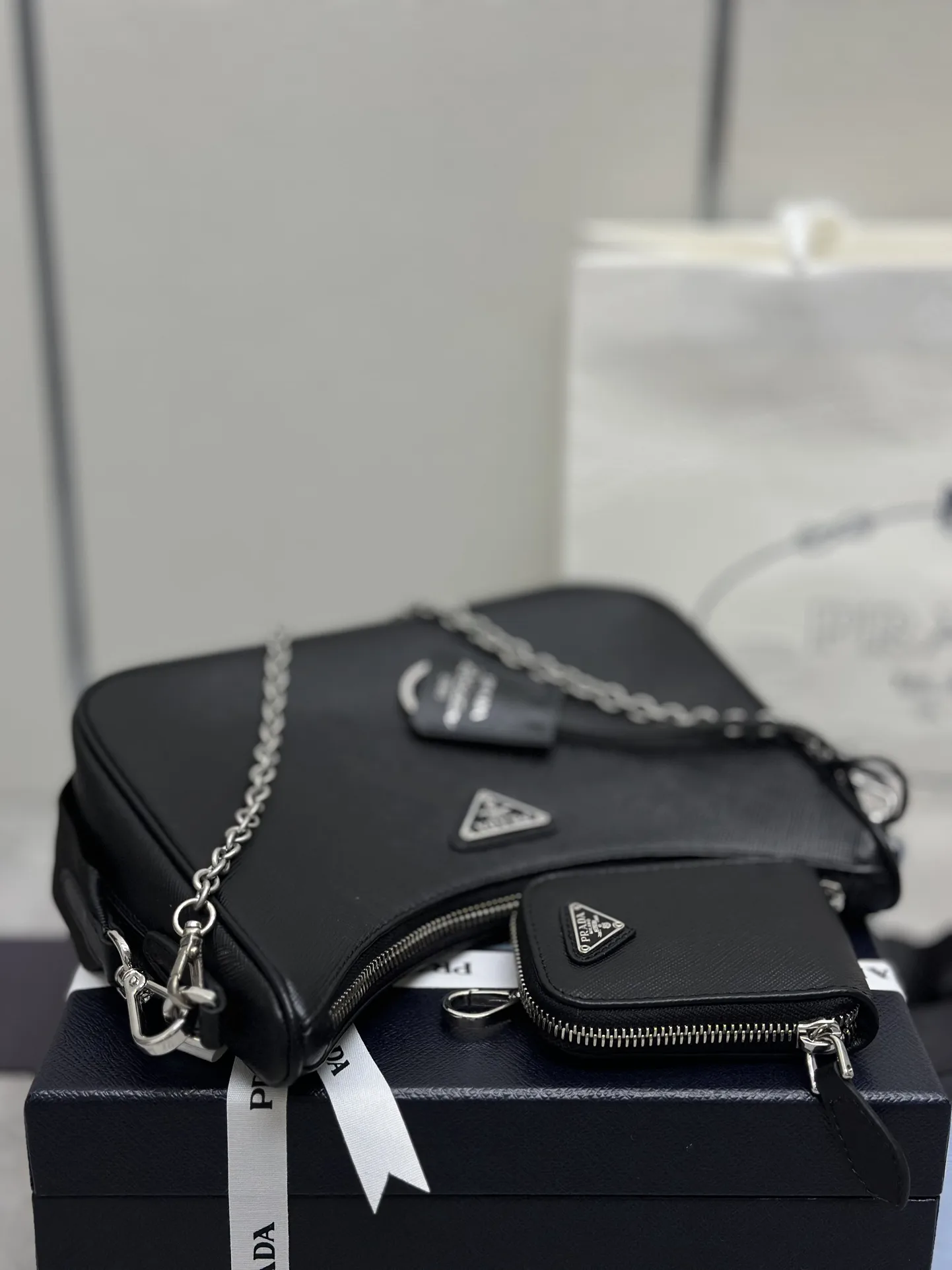 Prada Re-Edition 2005 Saffiano Leather Hobo Bag D87011338 — view 4