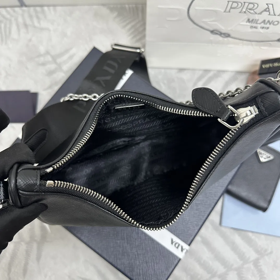 Prada Re-Edition 2005 Saffiano Leather Hobo Bag D87011338 — view 8