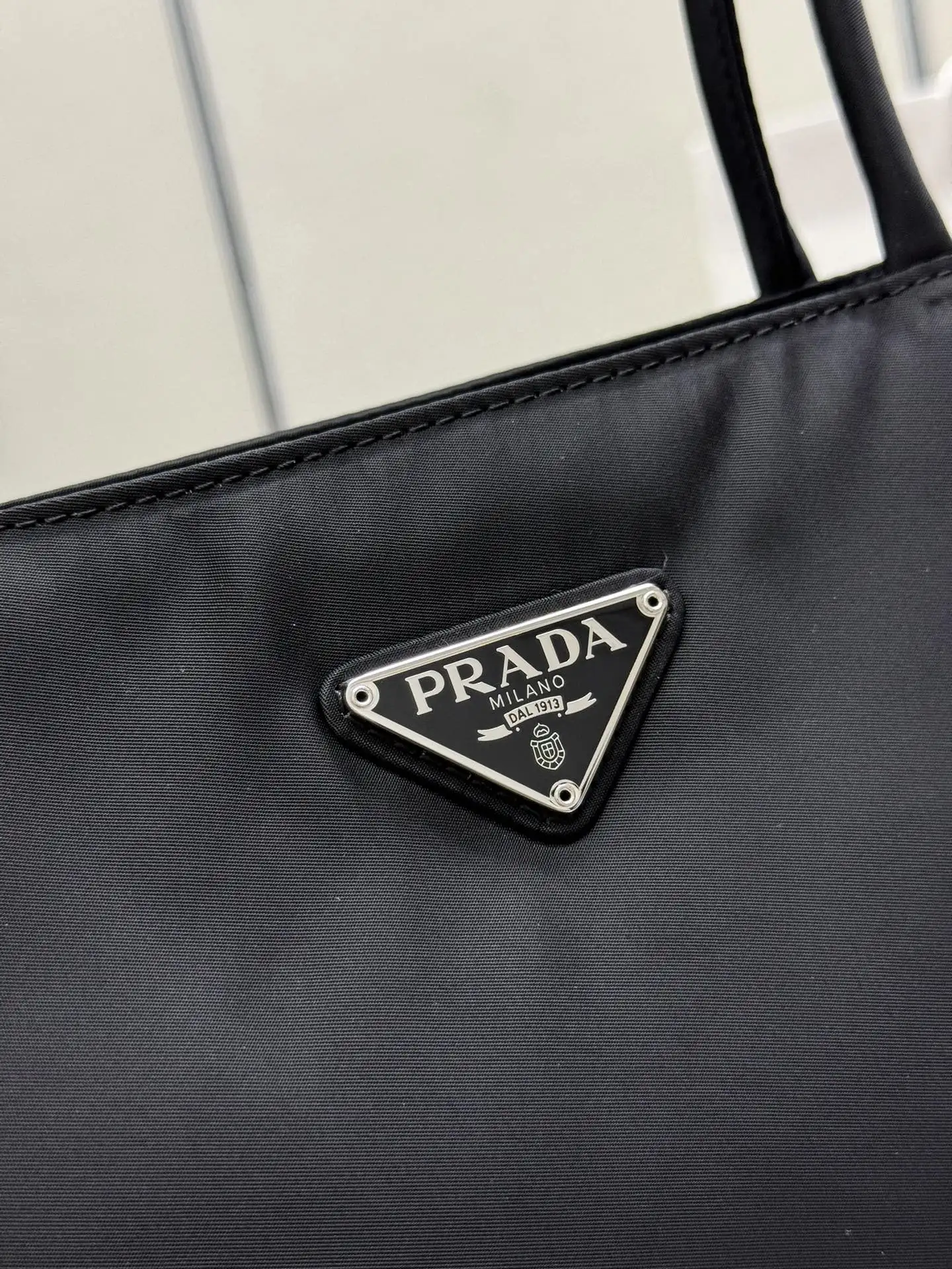 Small Nylon Triangle Logo Tote Bag D51011340 — view 8