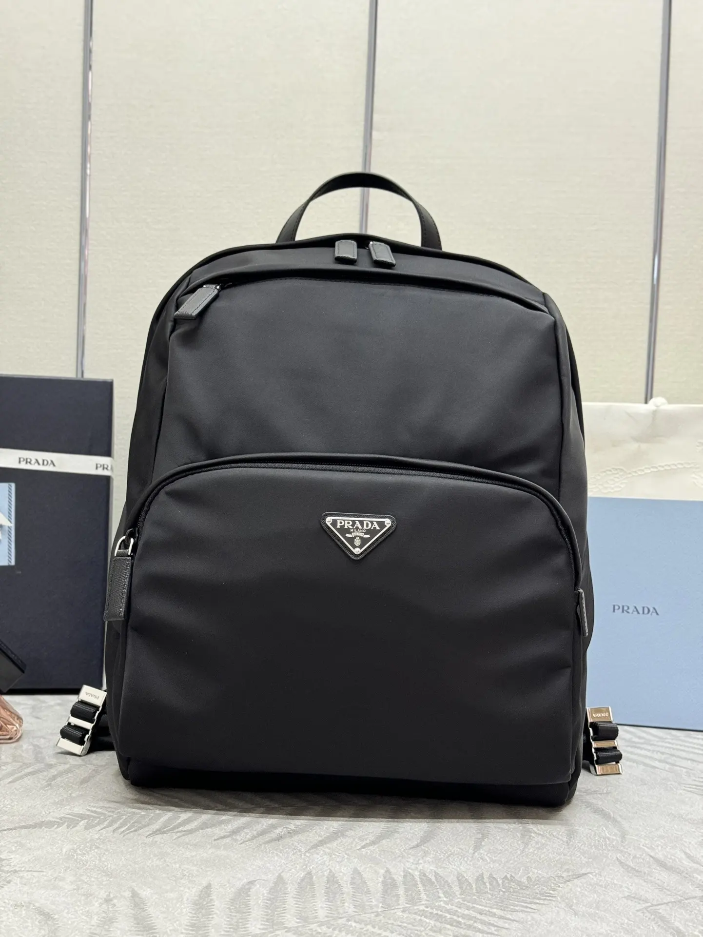 Prada Nylon Triangle Logo Backpack D71011344 — view 2