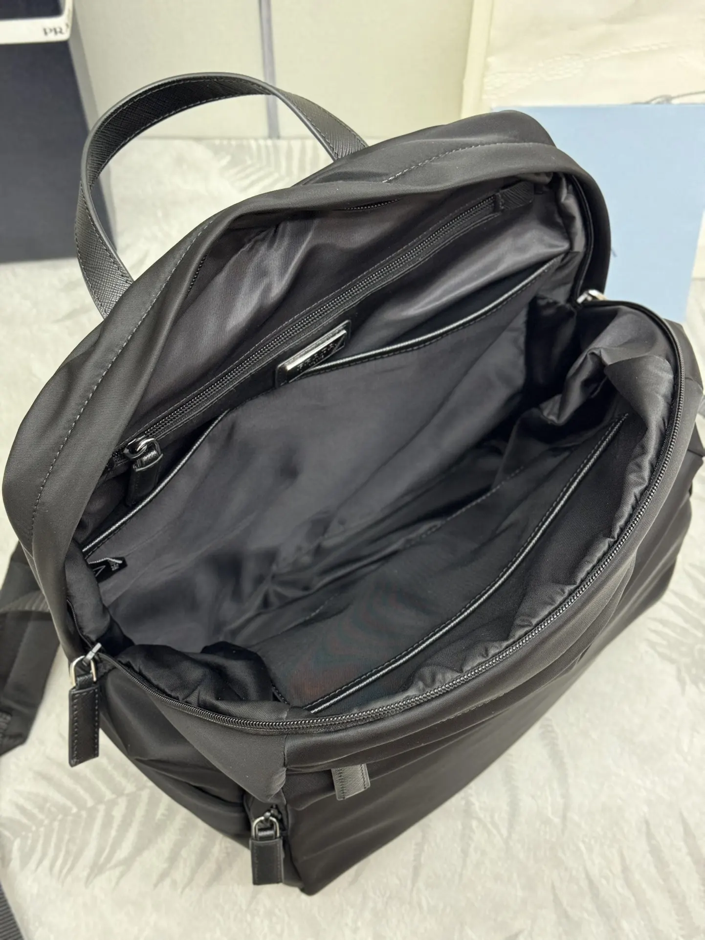 Prada Nylon Triangle Logo Backpack D71011344 — view 8
