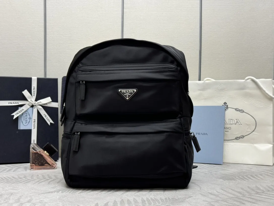 Prada Re-Nylon Saffiano Trim Backpack D71011345
