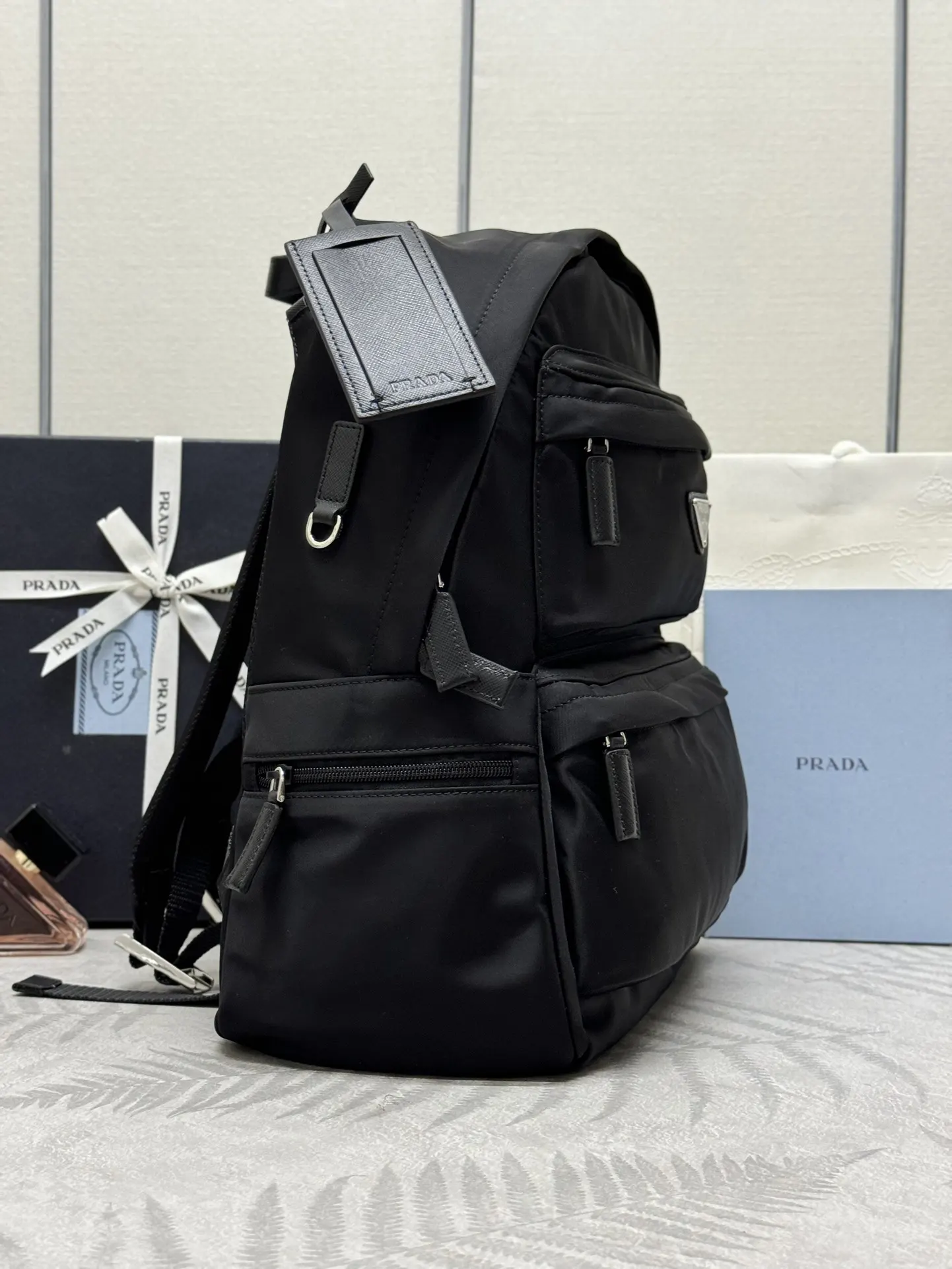 Prada Re-Nylon Saffiano Trim Backpack D71011345 — view 2