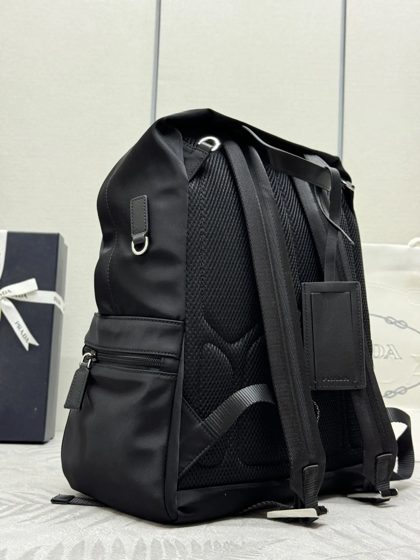 Prada Re-Nylon Saffiano Trim Backpack D71011345 — view 3