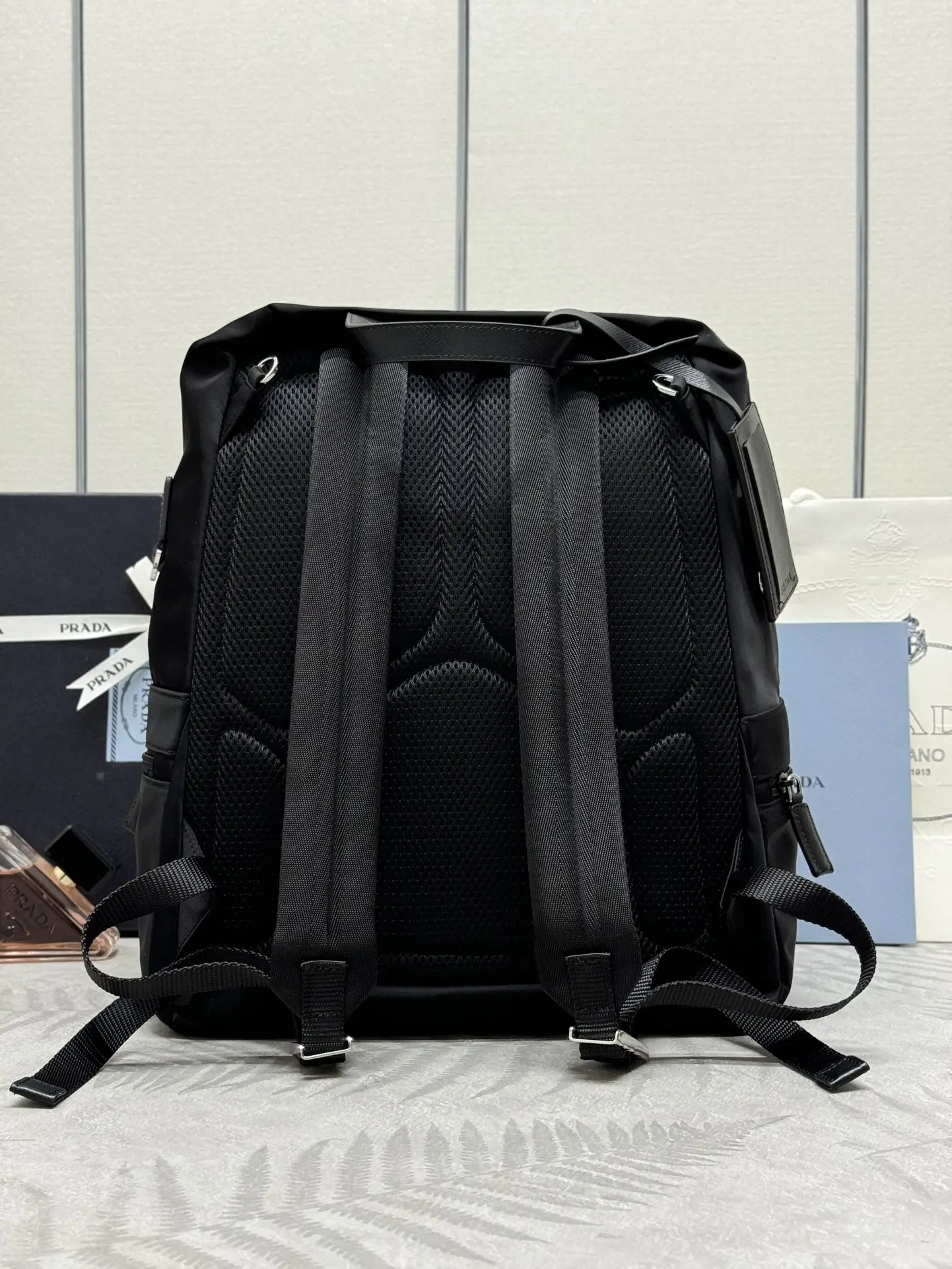 Prada Re-Nylon Saffiano Trim Backpack D71011345 — view 4