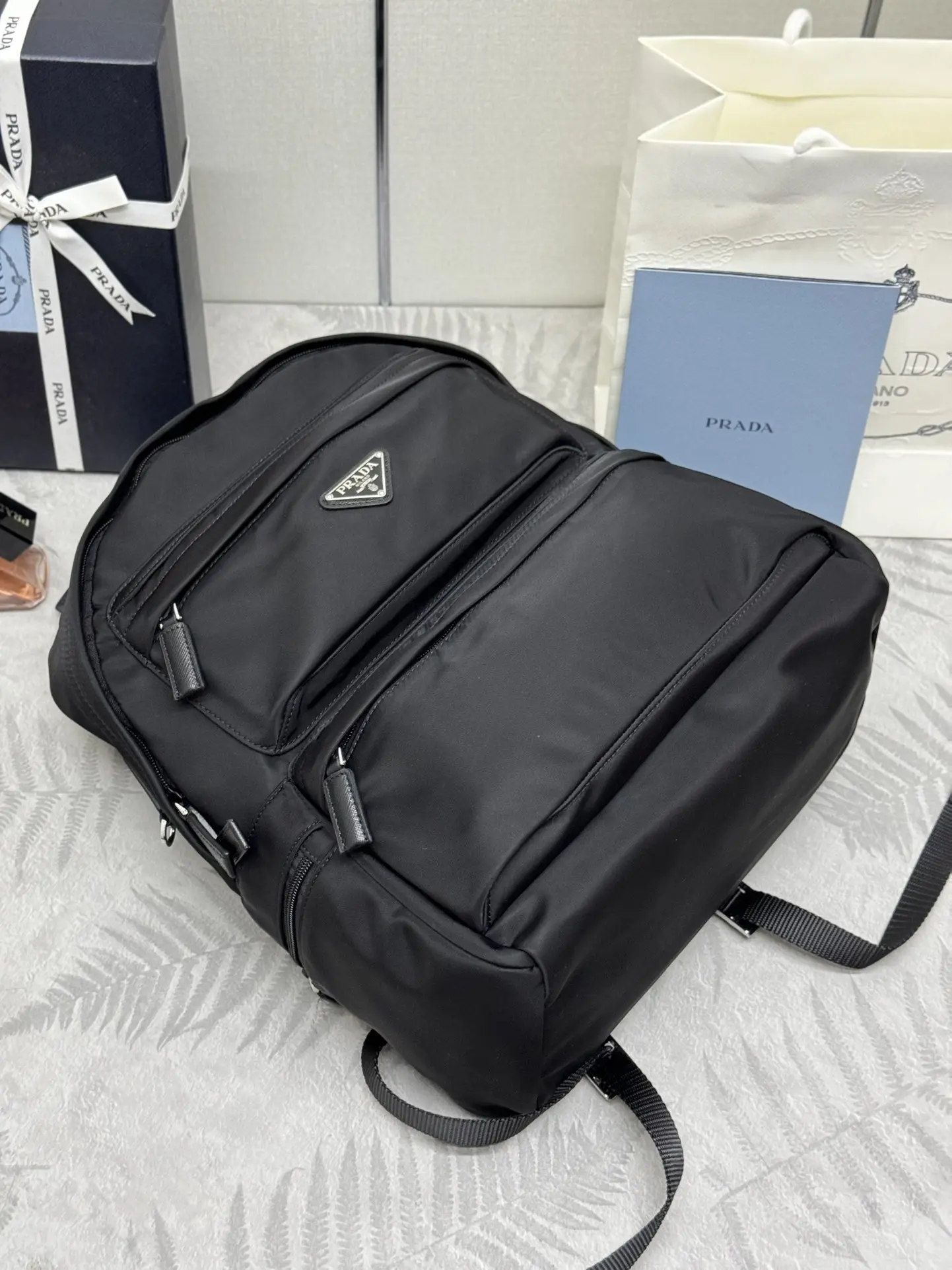 Prada Re-Nylon Saffiano Trim Backpack D71011345 — view 5