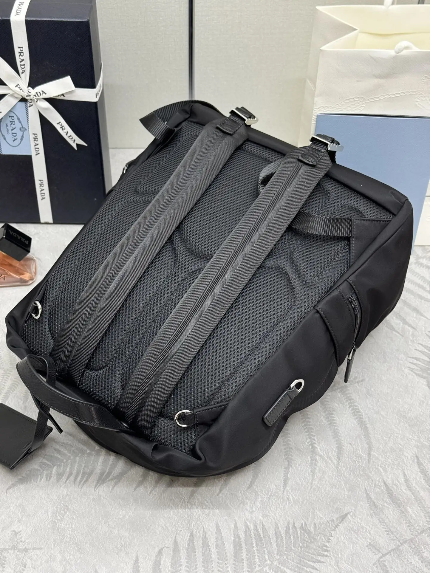 Prada Re-Nylon Saffiano Trim Backpack D71011345 — view 7
