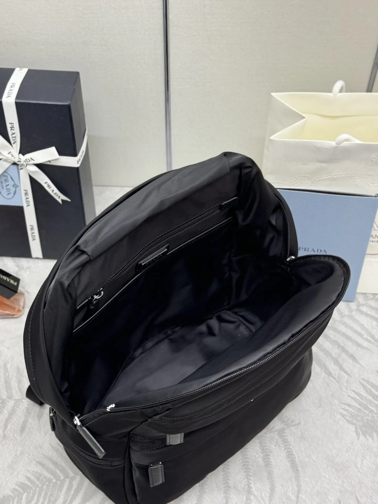 Prada Re-Nylon Saffiano Trim Backpack D71011345 — view 8