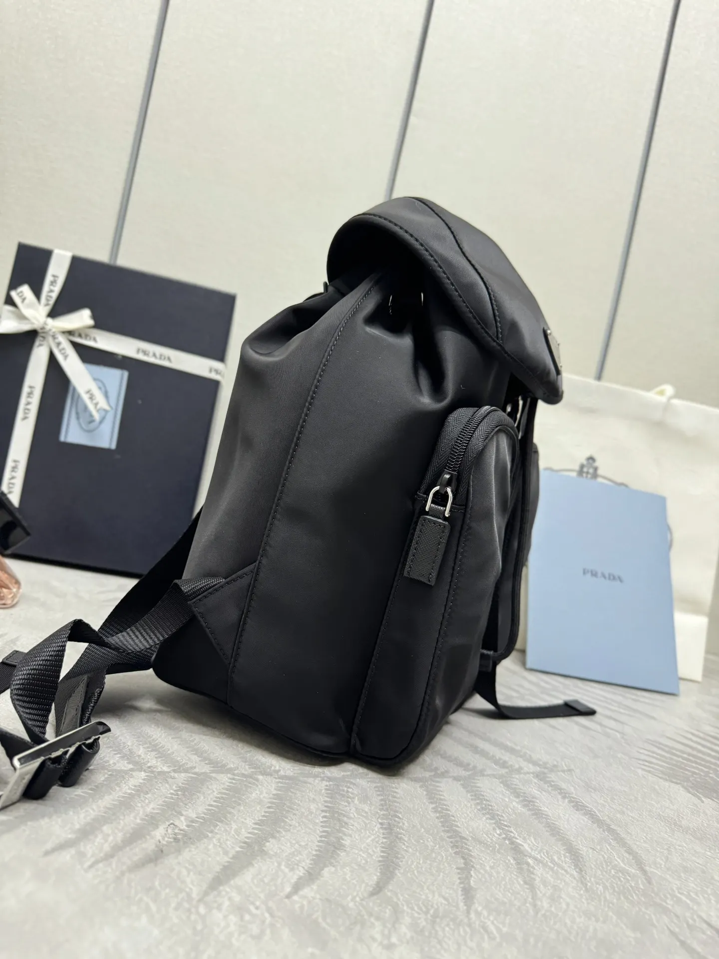 Nylon Backpack with Enamel Logo D63011346 — view 5