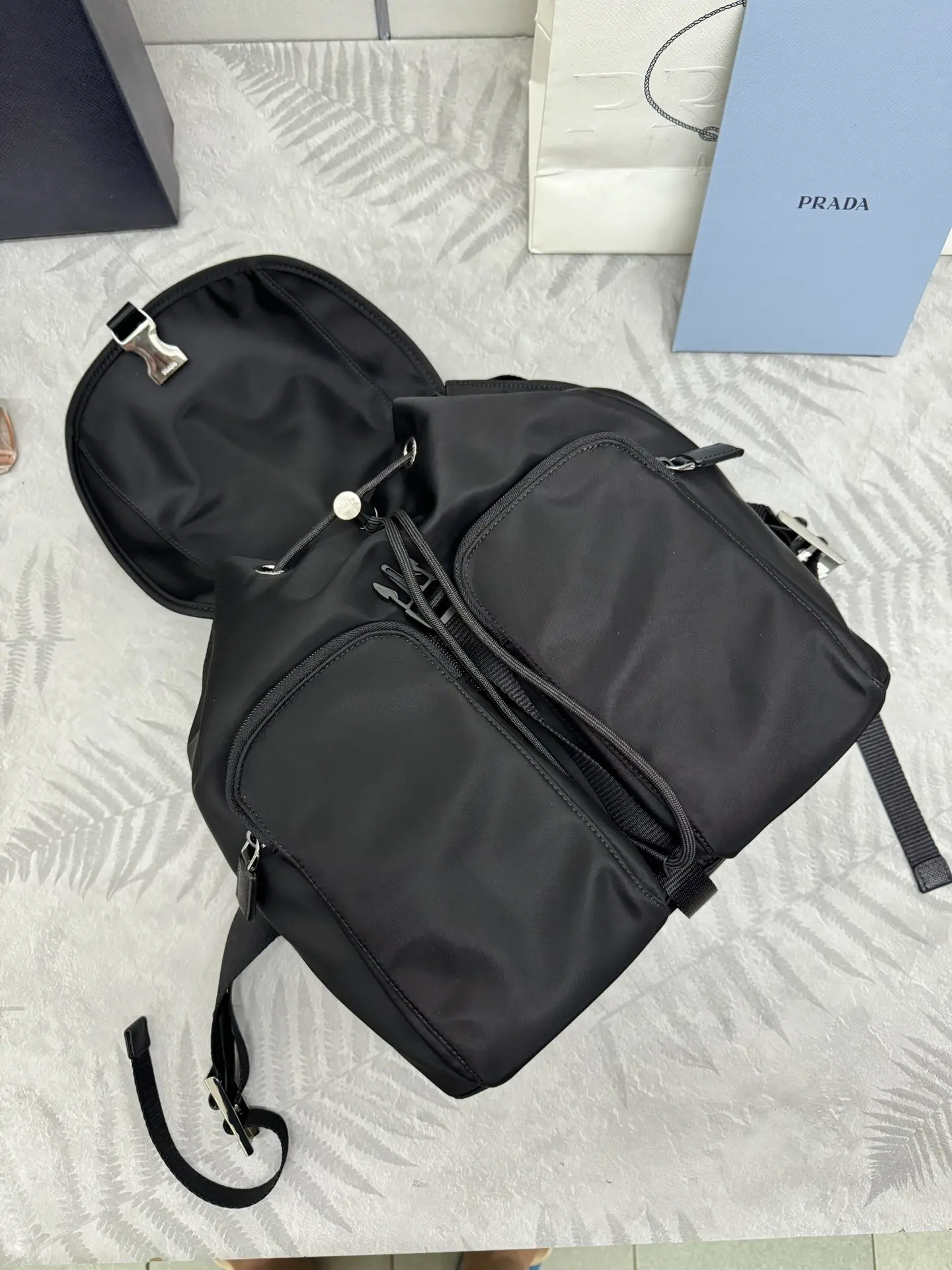 Nylon Backpack with Enamel Logo D63011346 — view 7