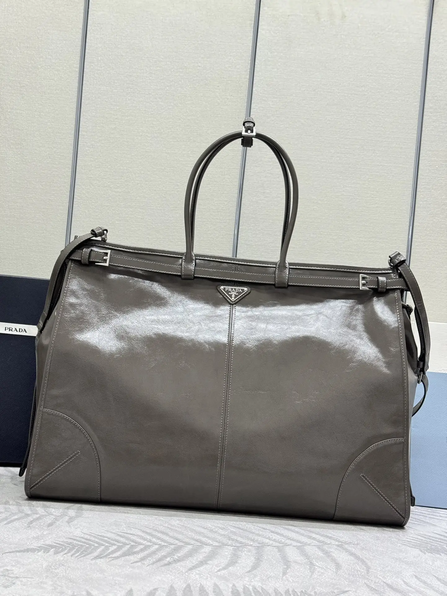 Prada Lux Soft Oiled Leather Tote Bag D136011348 — view 2
