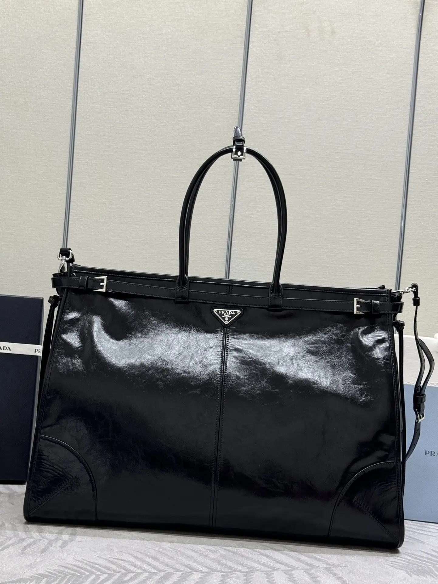 Lux Soft Leather Top-Handle Tote Bag D136011349