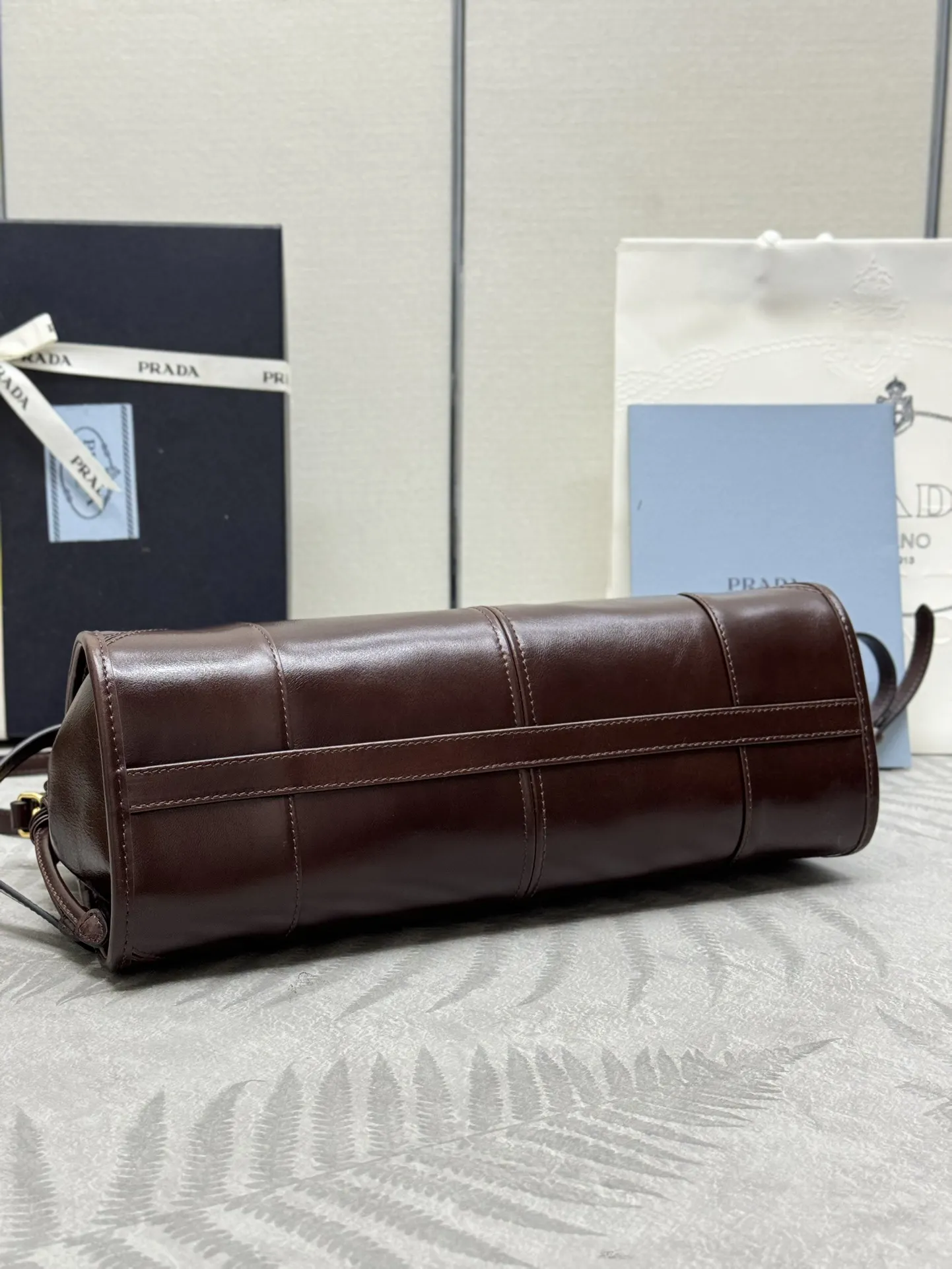 Prada Soft Lux Leather Shoulder Bag D105011350 — view 4